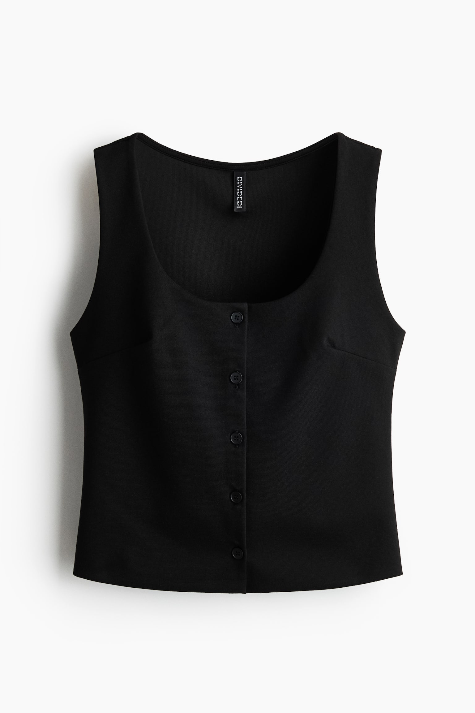 Женский жилет H&M Jersey Vest, цвет: Чёрный — фото 1