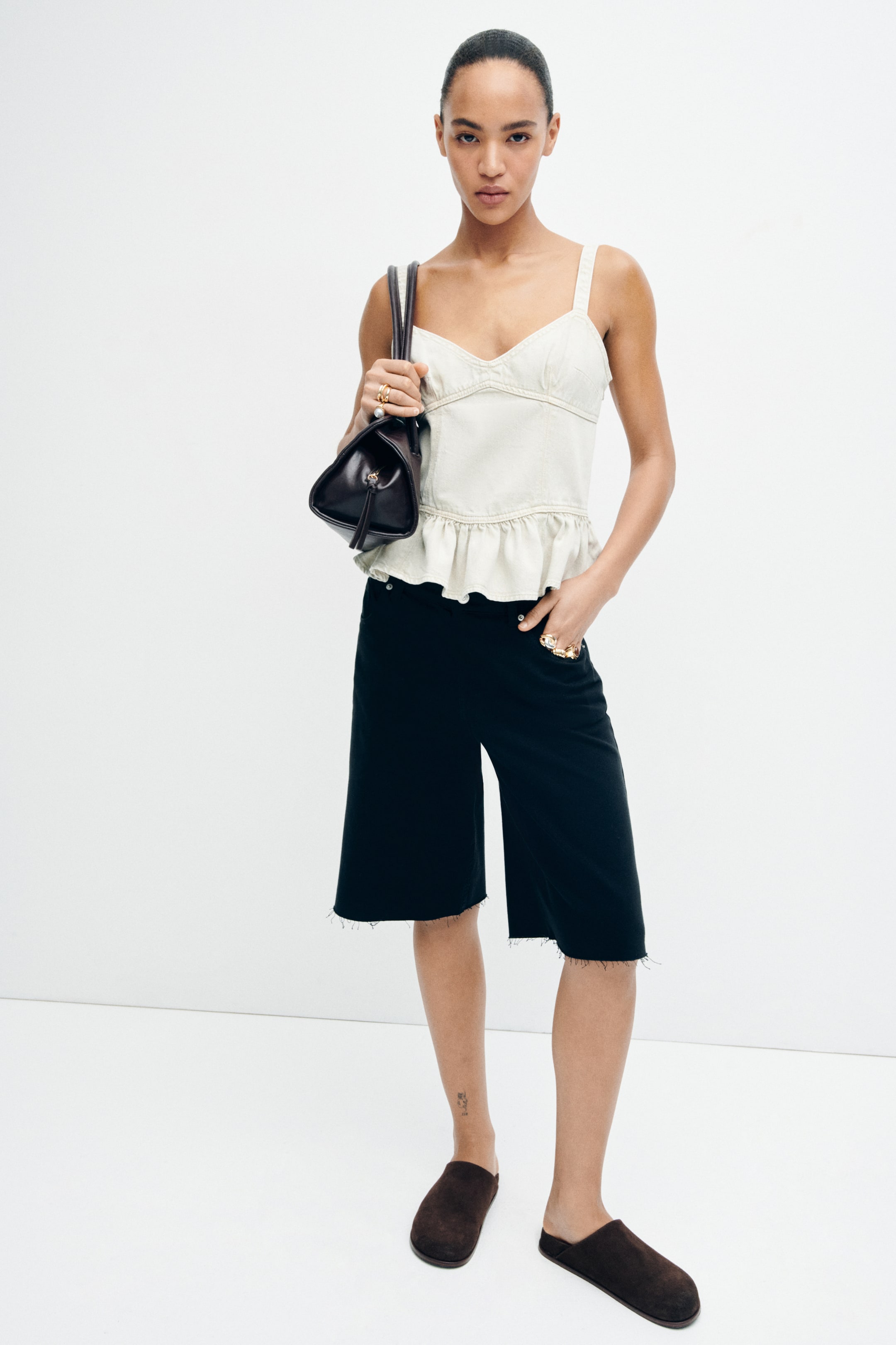 Женские джинсы H&M Denim Peplum Top — фото 5