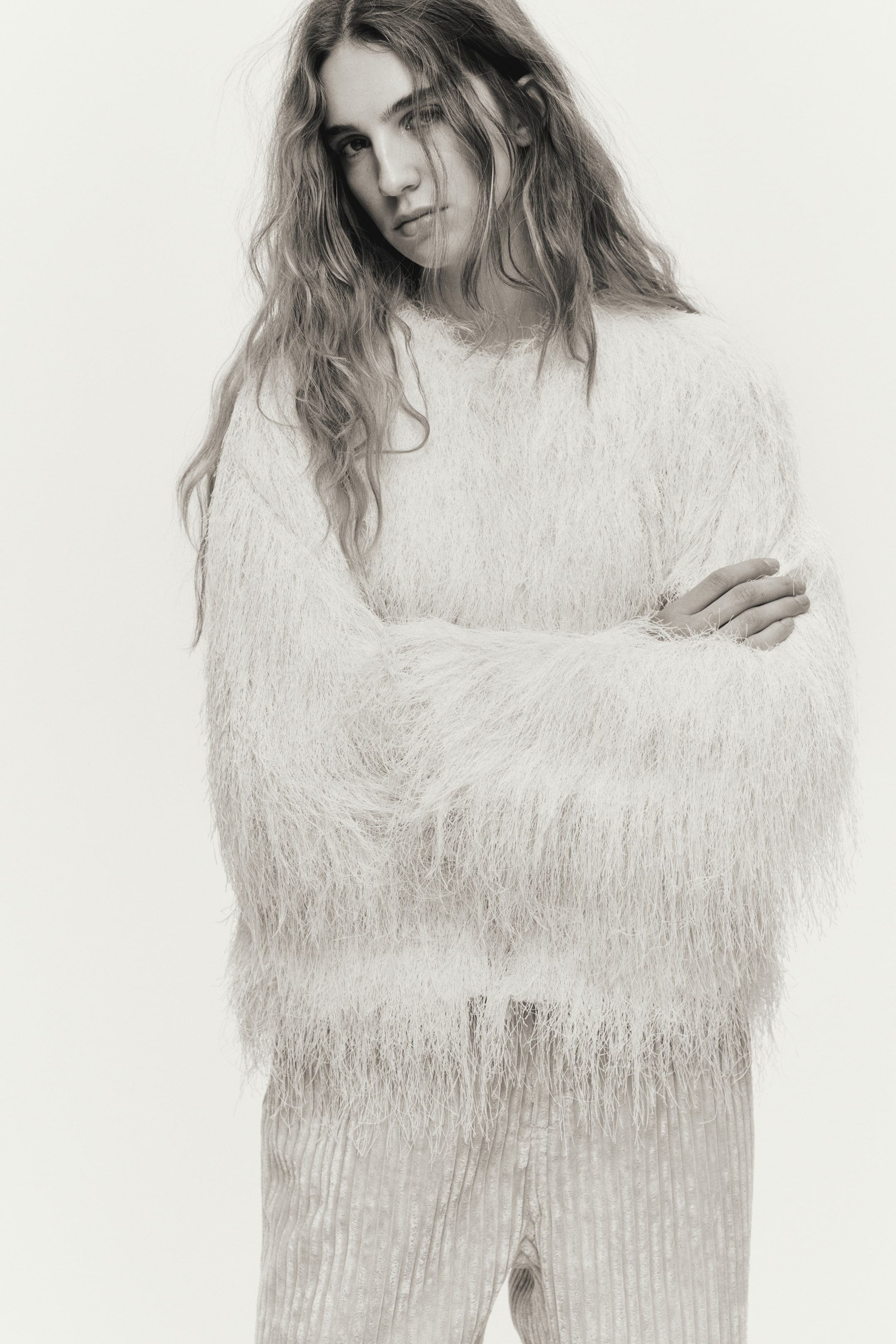 View larger image: Fringed jacket - Cream - Ladies | H&M MY 1