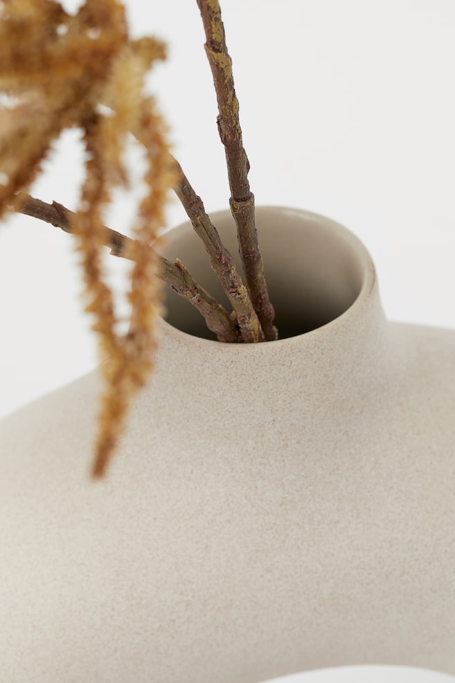 Stor vase i keramik - Lys beige - 7