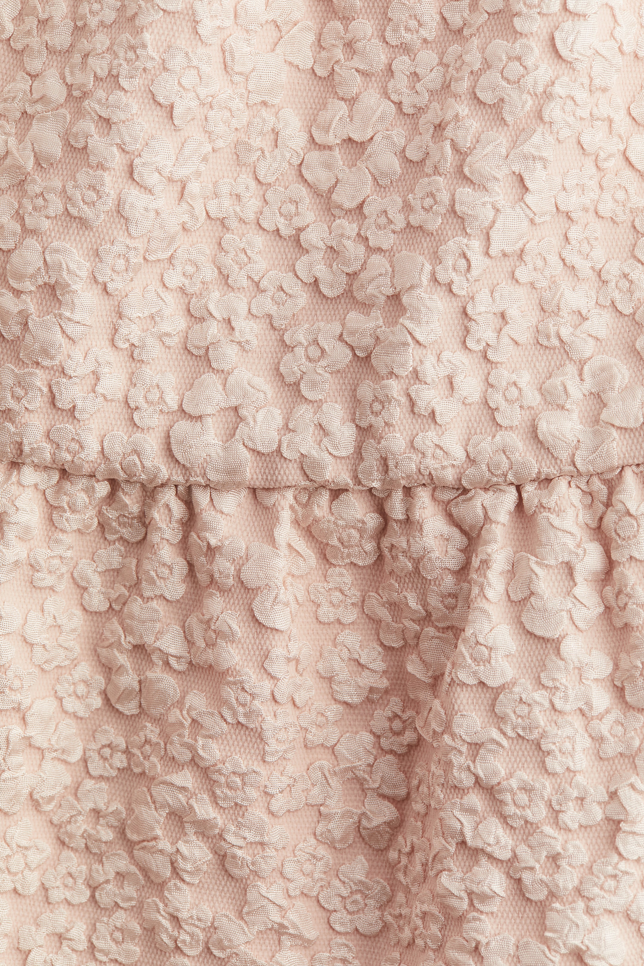 Jacquard-weave tiered dress - Light dusty pink - Kids | H&M GB 2