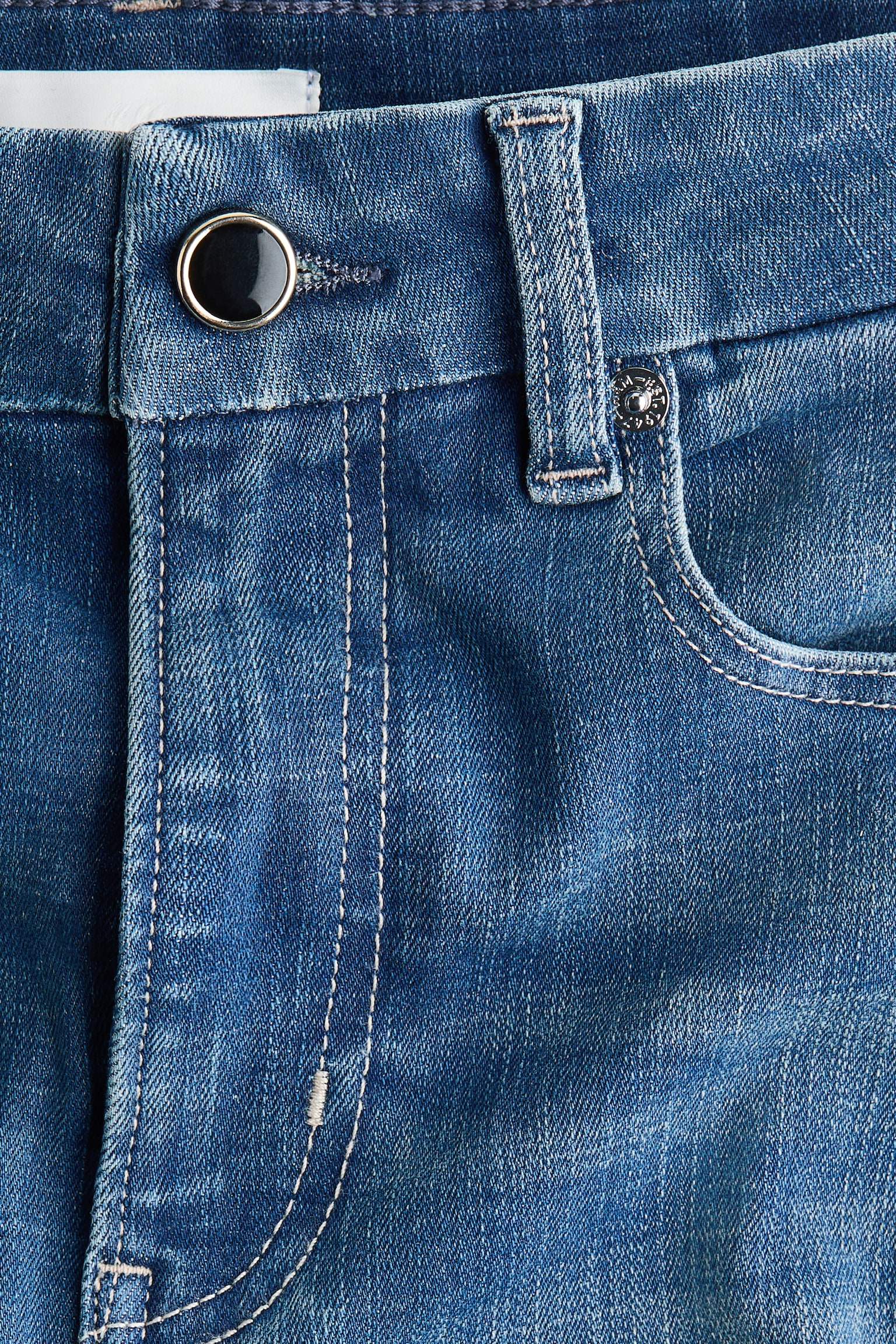 Skinny High Jeans - Džínsovomodrá/Tmavá džínsovomodrá - 4