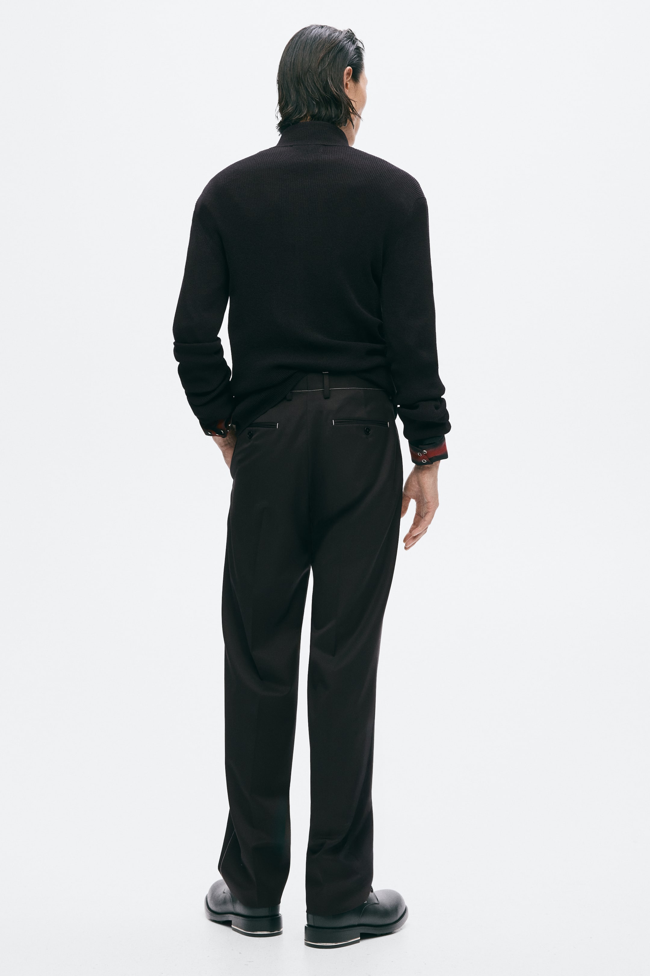 Regular-Fit Tailored Wool-Blend Pants