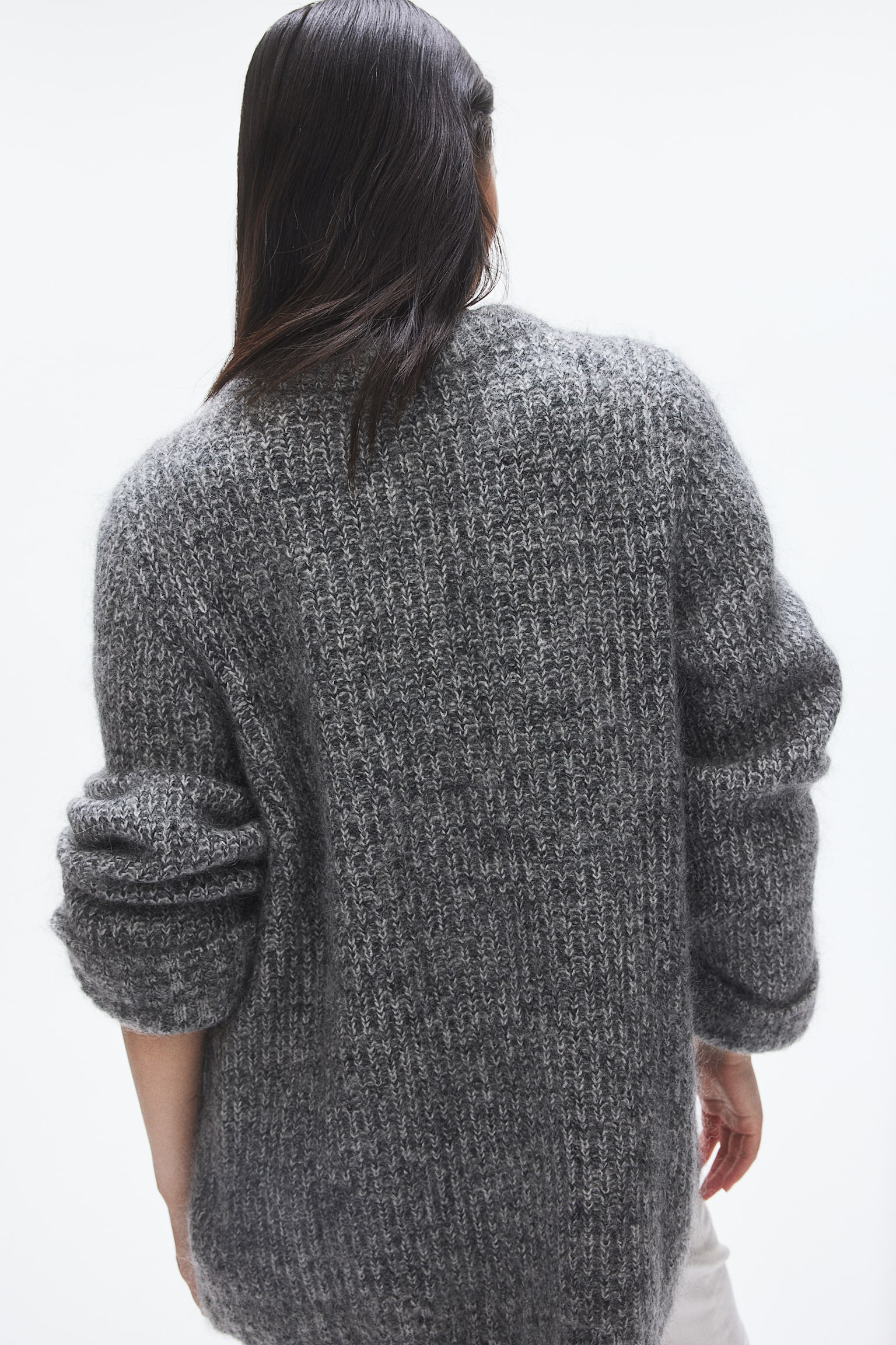 Mohair-blend cardigan - Grey marl - 6