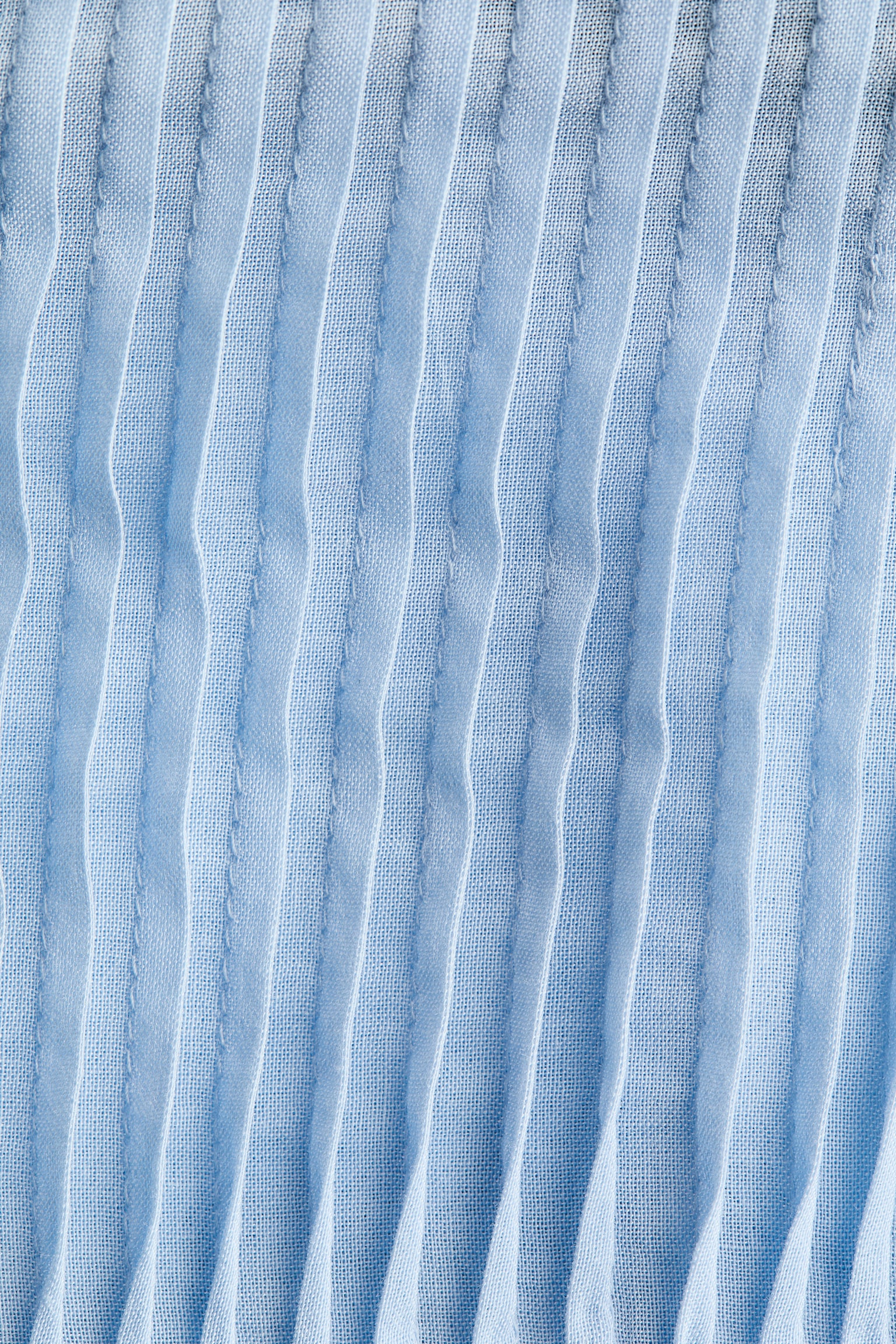 Blouse with Pintucks - Light blue/White - 2