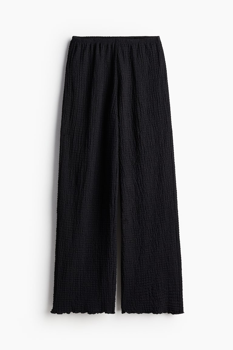 Black Crinkled Pants