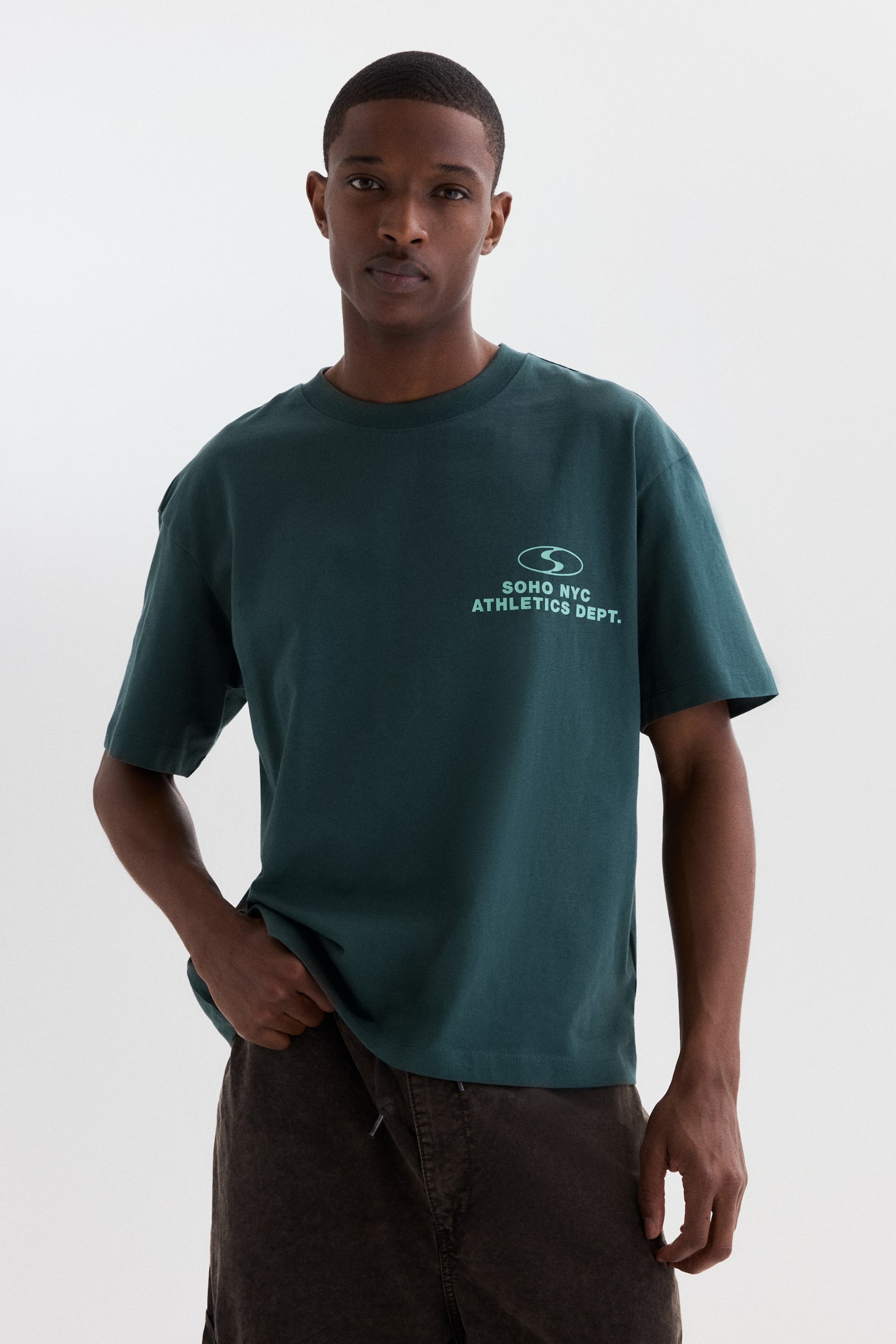 Loose Fit Printed T-shirt - Dark teal/Soho NYC/White/New York City/Dark blue/New York City/Light grey marl/Newport/White/SoHo/Black/Golden Sunset/Dark grey/Sports Archives 08/Burgundy/Athletics/Beige/Run Wild - 1