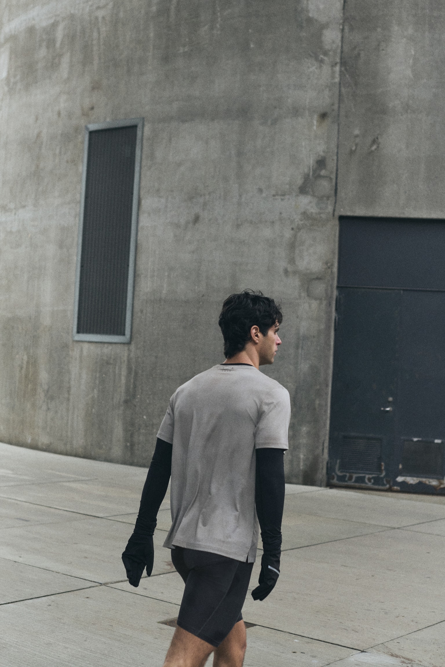 Short running tights with DryMove™ - Grey/Patterned/Black - 7