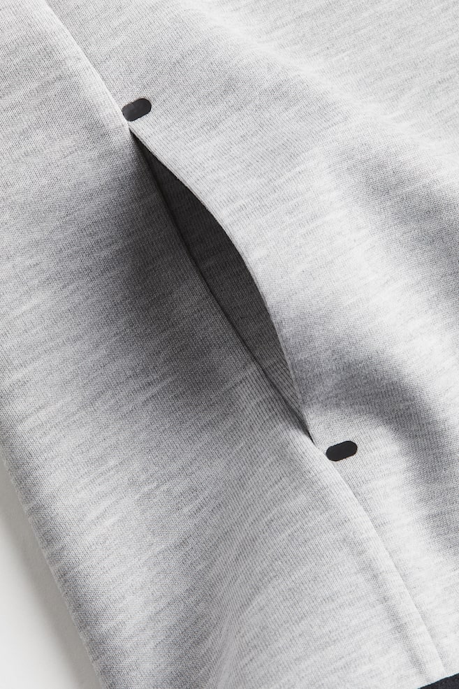 Zip-through sports hoodie - Light grey marl/Dark grey marl/Black - 8