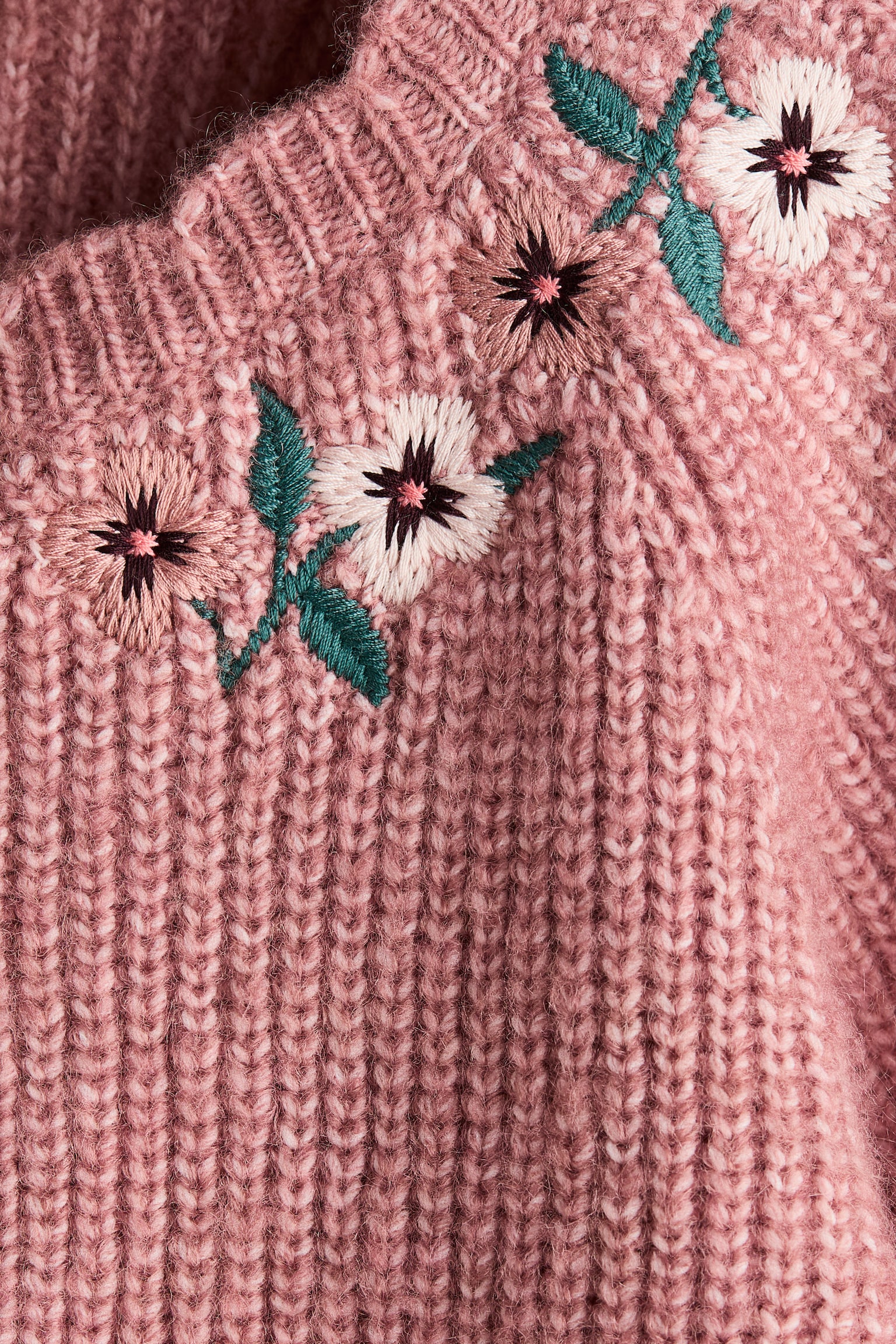 Детский кардиган H&M Embroidered-Detail, цвет: Пыльный розовый — фото 5