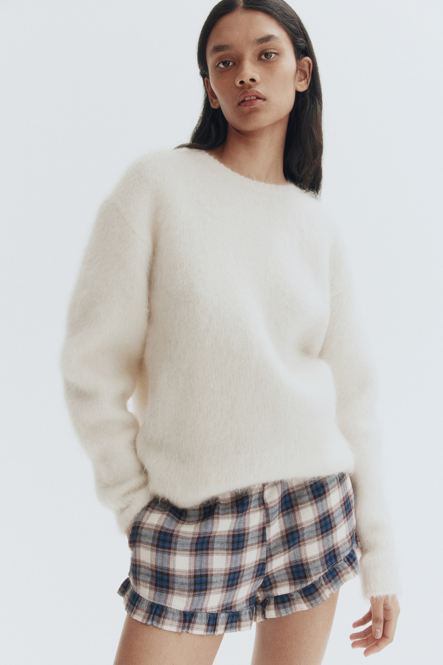 Cotton twill shorts - Blue/Checked/Dark blue/Checked/Light beige/Checked - 5