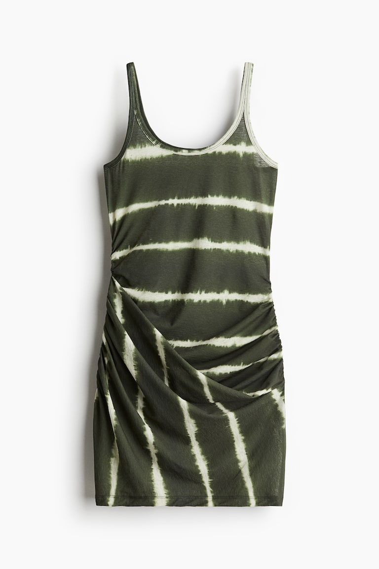 olive green tie dye dress Olive Green Tie Dye Maxi Dress – Heartbreak Boutique main image 1