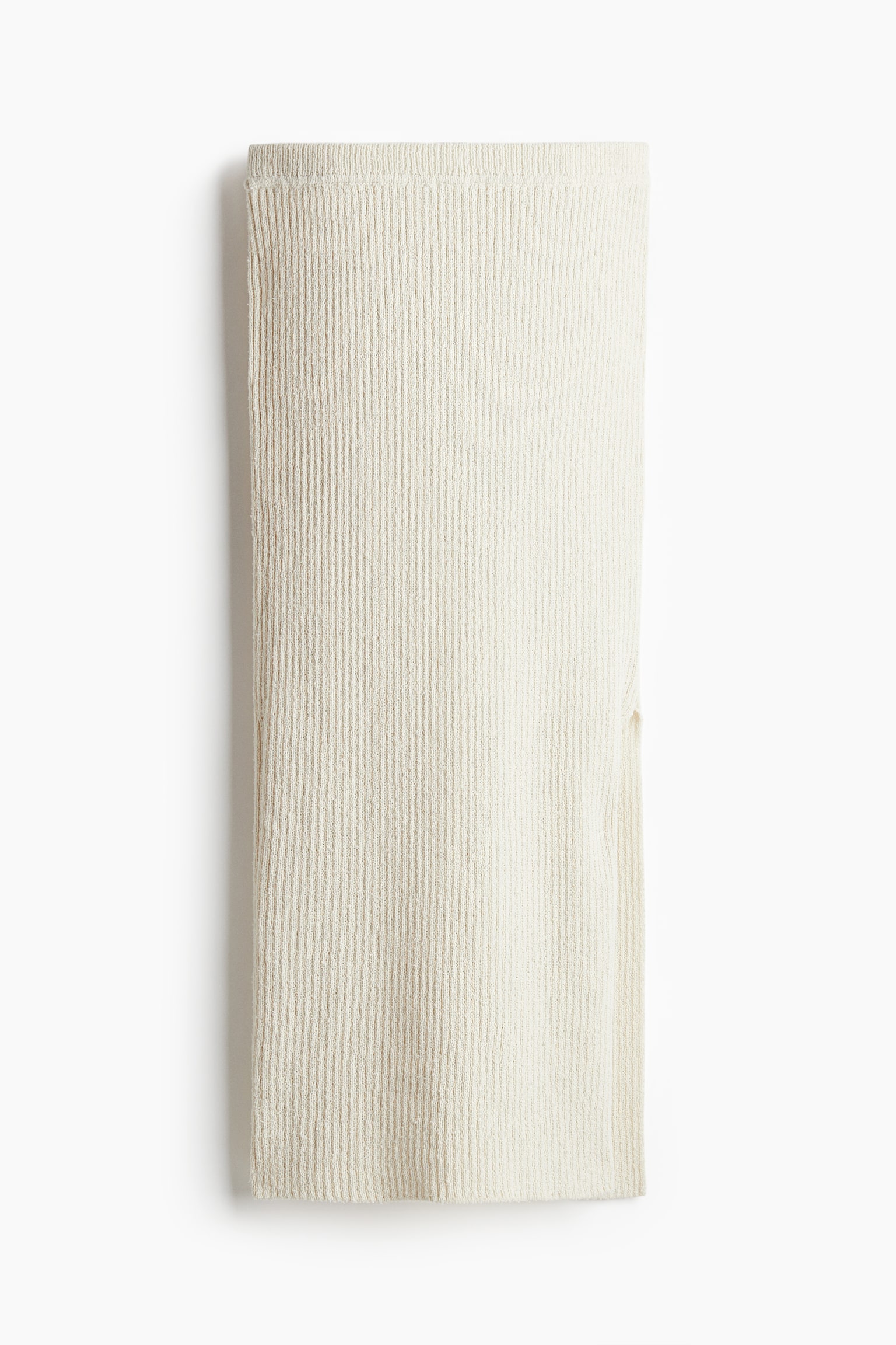 Женская юбка H&M Rib-Knit, цвет: Светлый бежевый — фото 1