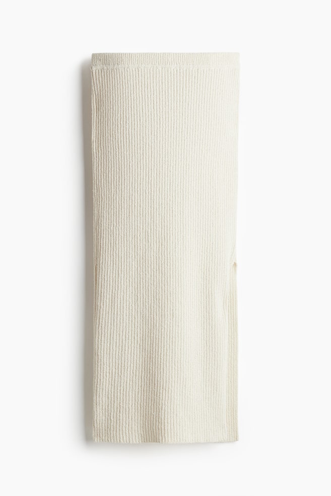 Rib-Knit Skirt - Light beige - 1