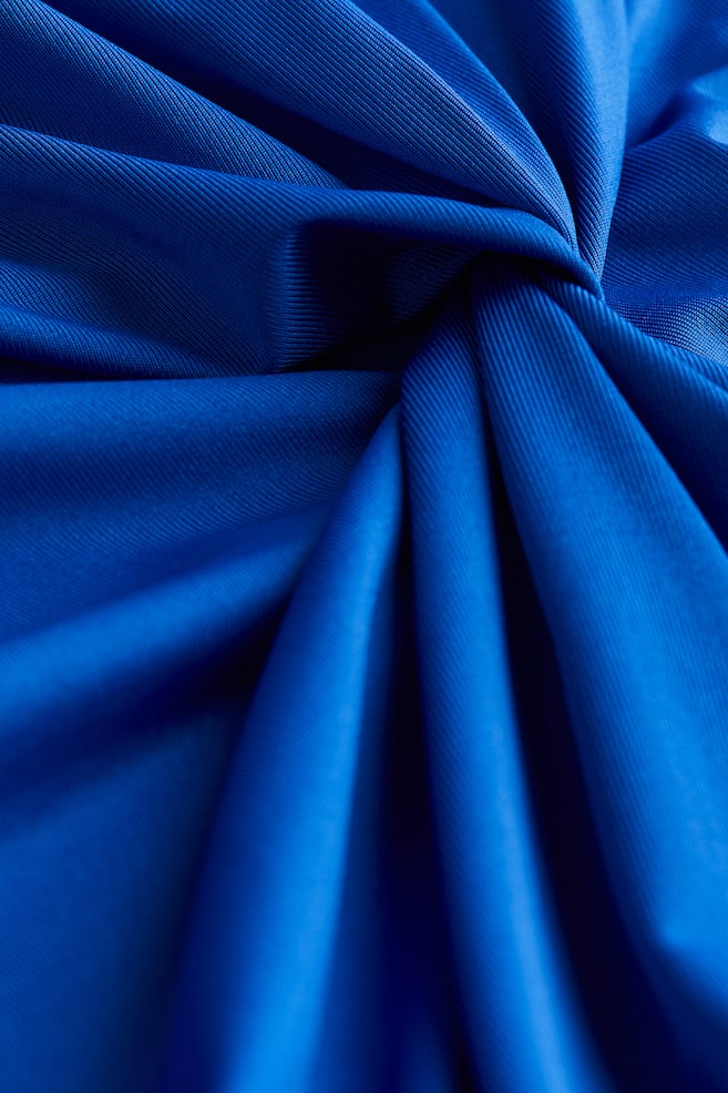 Twist-detail dress - Bright blue/Black/Grey marl - 6