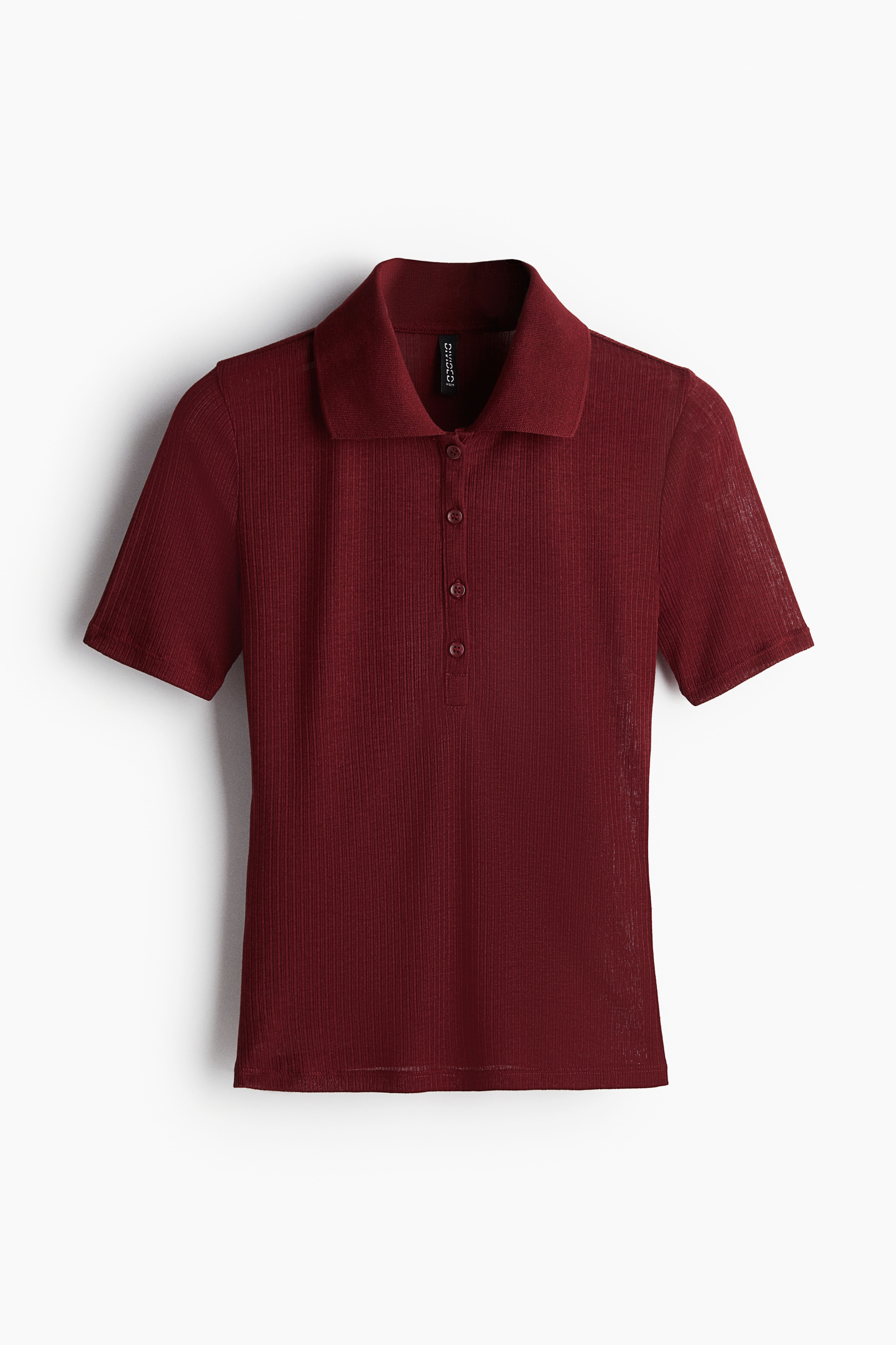 Ribbed Polo Shirt