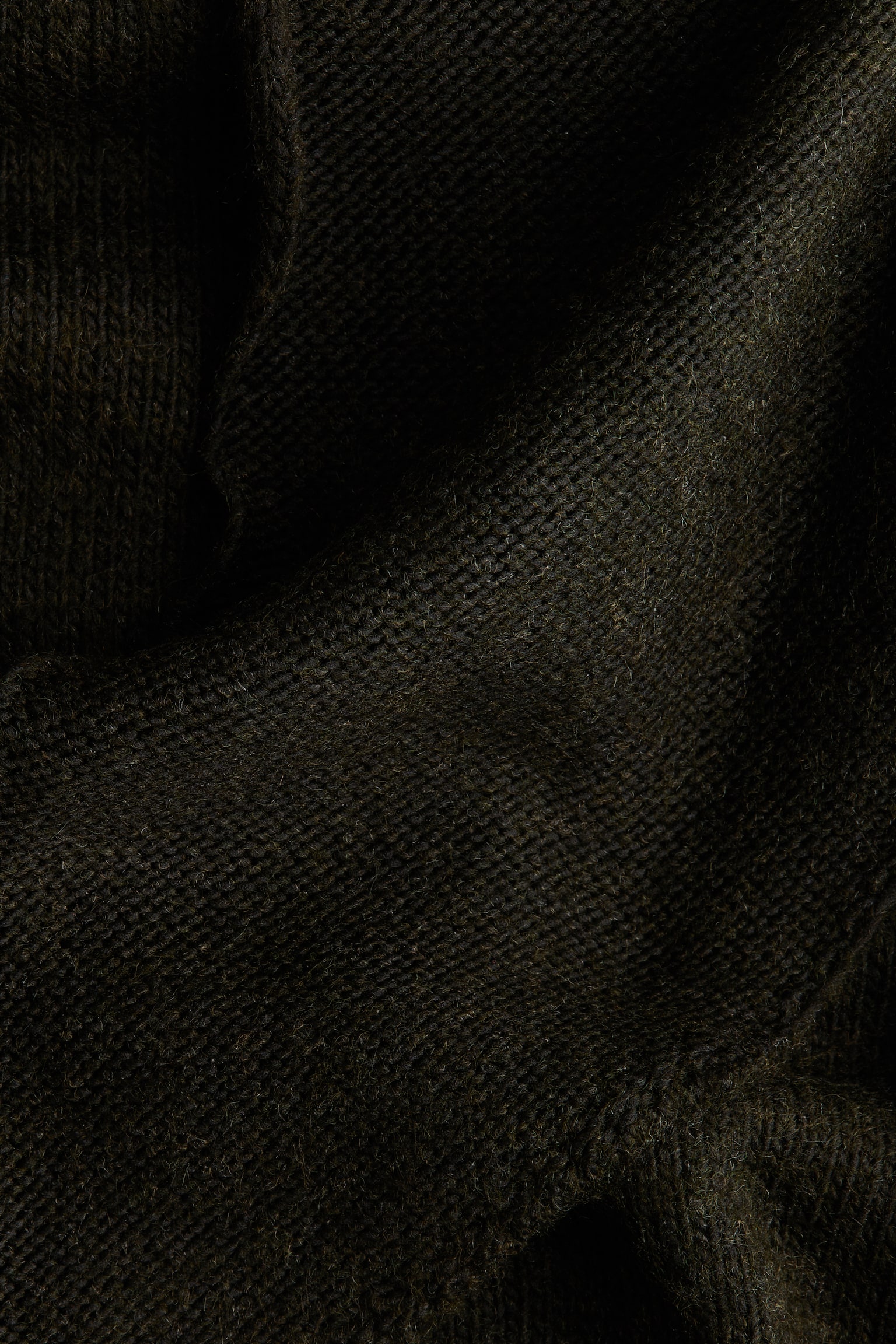 Женский свитер H&M Mama Loose-Fit Sweater with Scarf, цвет: Тёмный хаки зелёный — фото 6