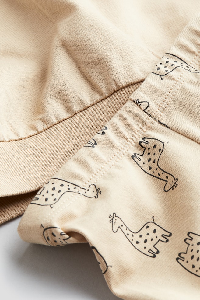 2-piece sweatshirt and leggings set - Beige/Giraffes/Light pink/Small flowers/Dusty green/Turtles/Pink/Floral/dc/dc - 3