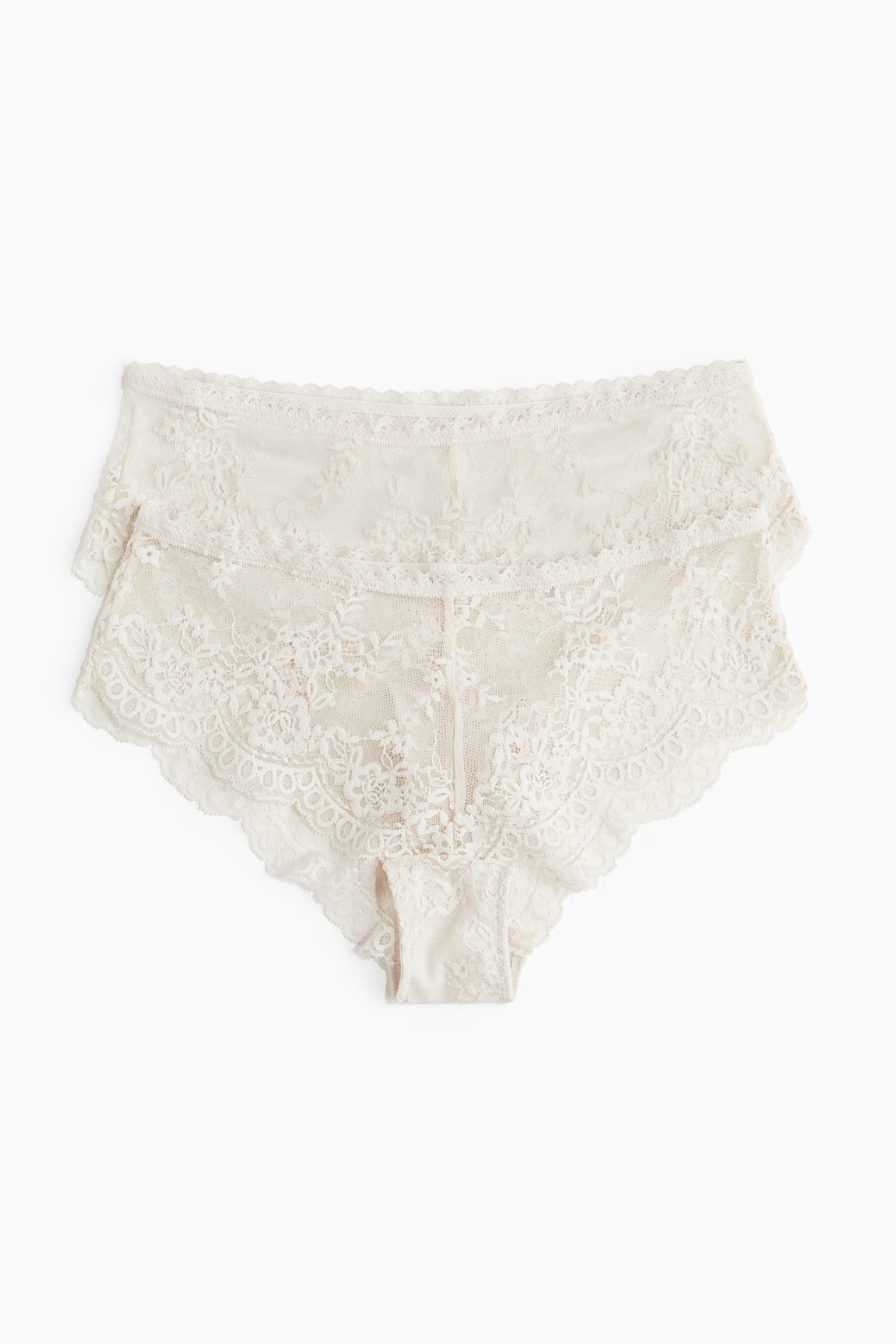 2-pack lace hipster briefs - Pale beige - 2