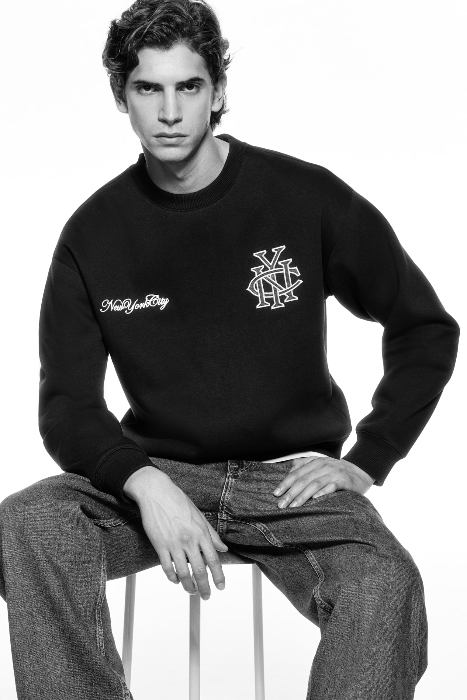 Loose Fit Printed sweatshirt - Navy blue/NYC/Dark purple/New York City/Grey marl/New York City - 4