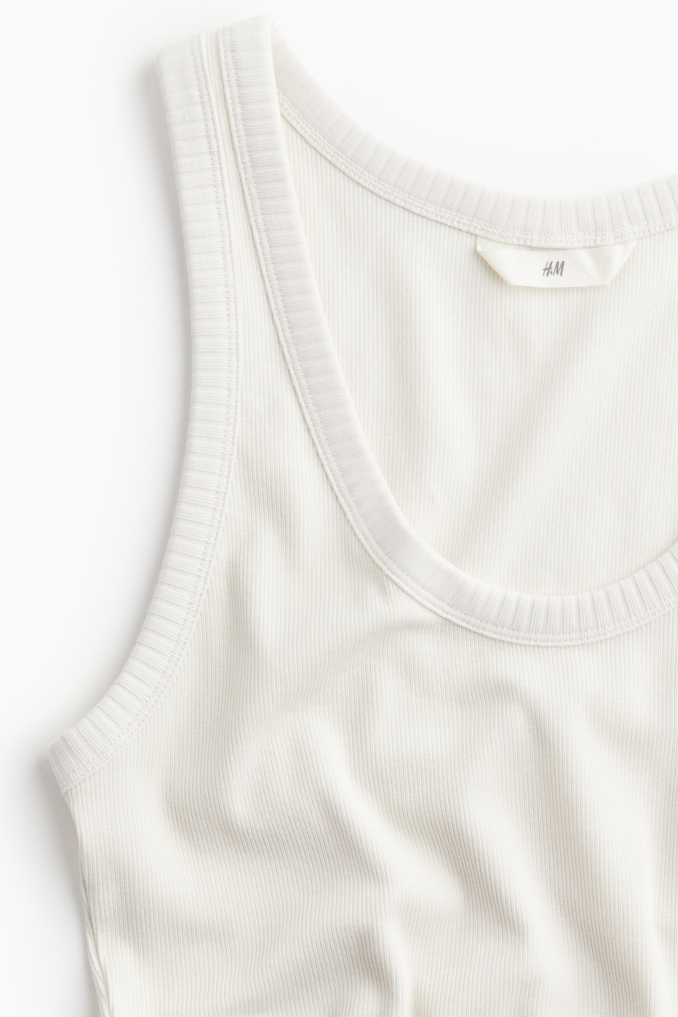 Tank Top - Round Neck - Sleeveless - White - Ladies | H&M US