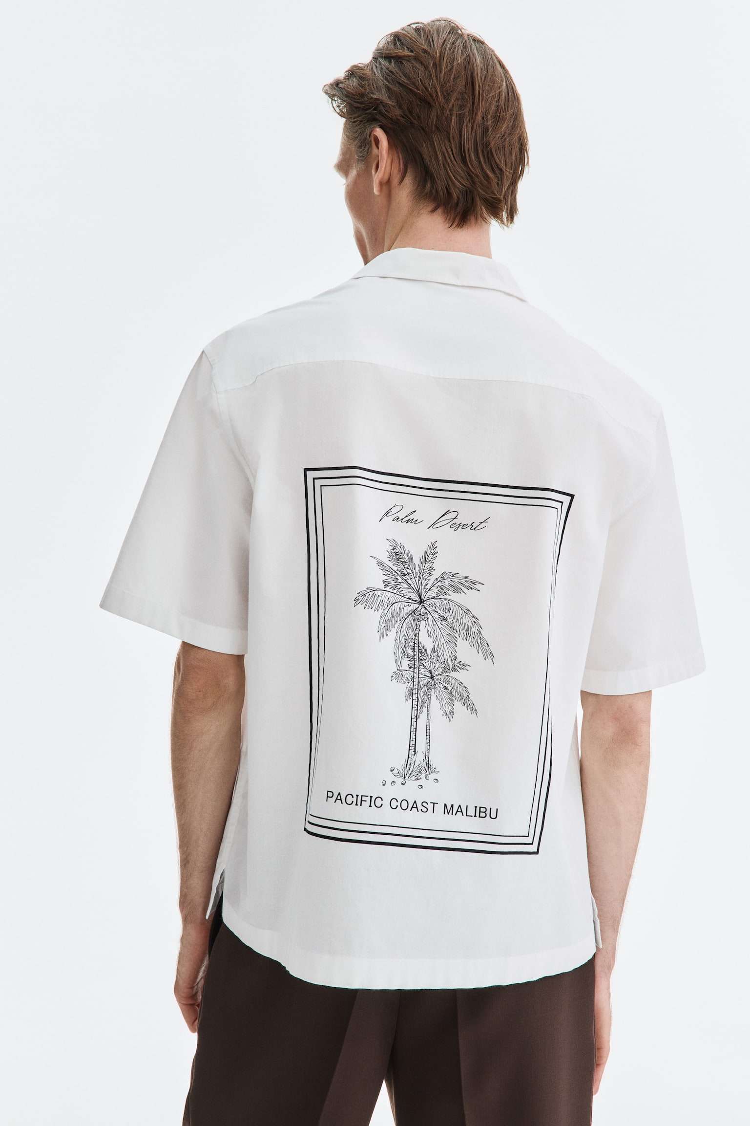 Relaxed Fit Printed resort shirt - White/Palm Desert/Black/Palm Desert - 5