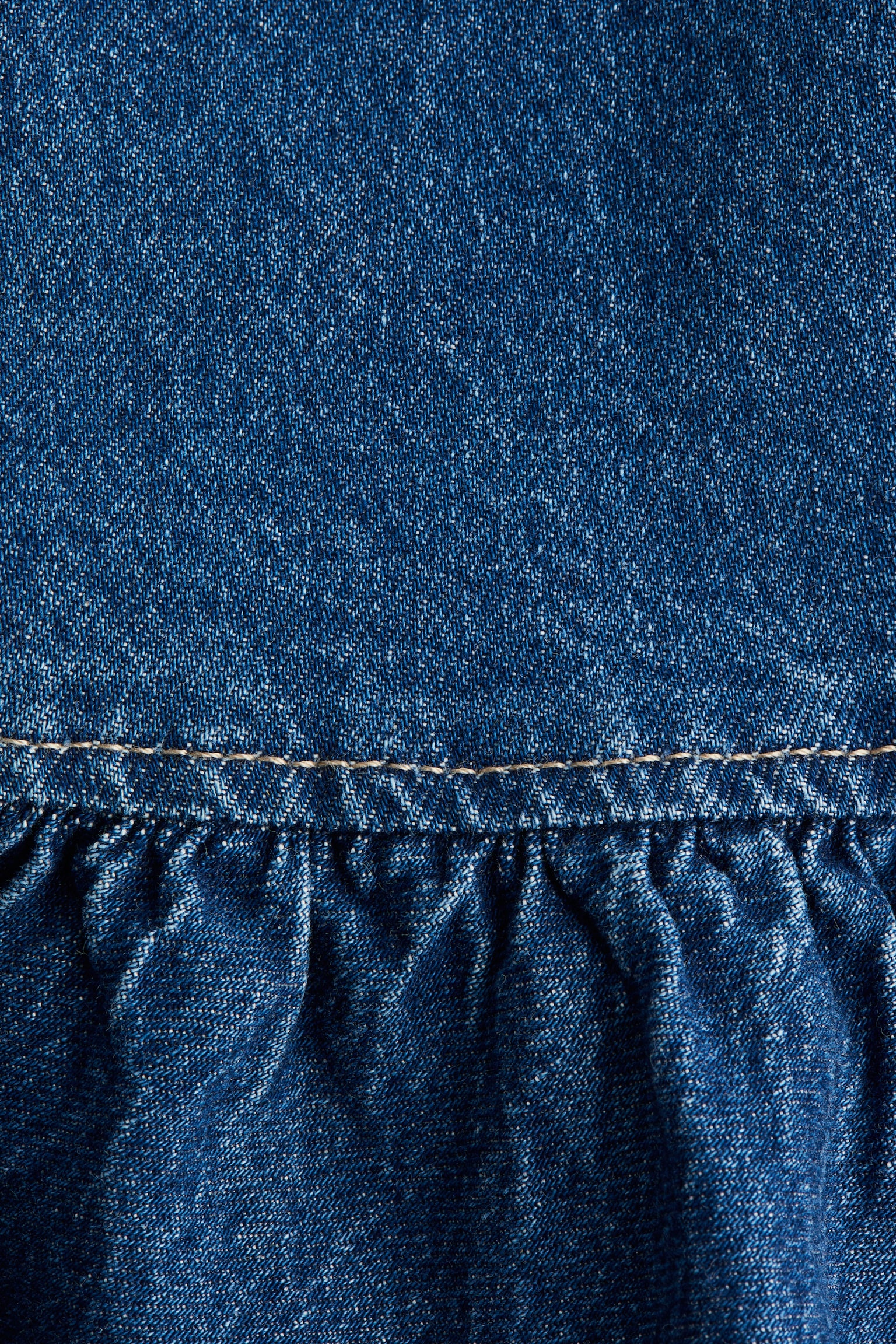 Cotton denim dungaree dress - Denim blue - 2