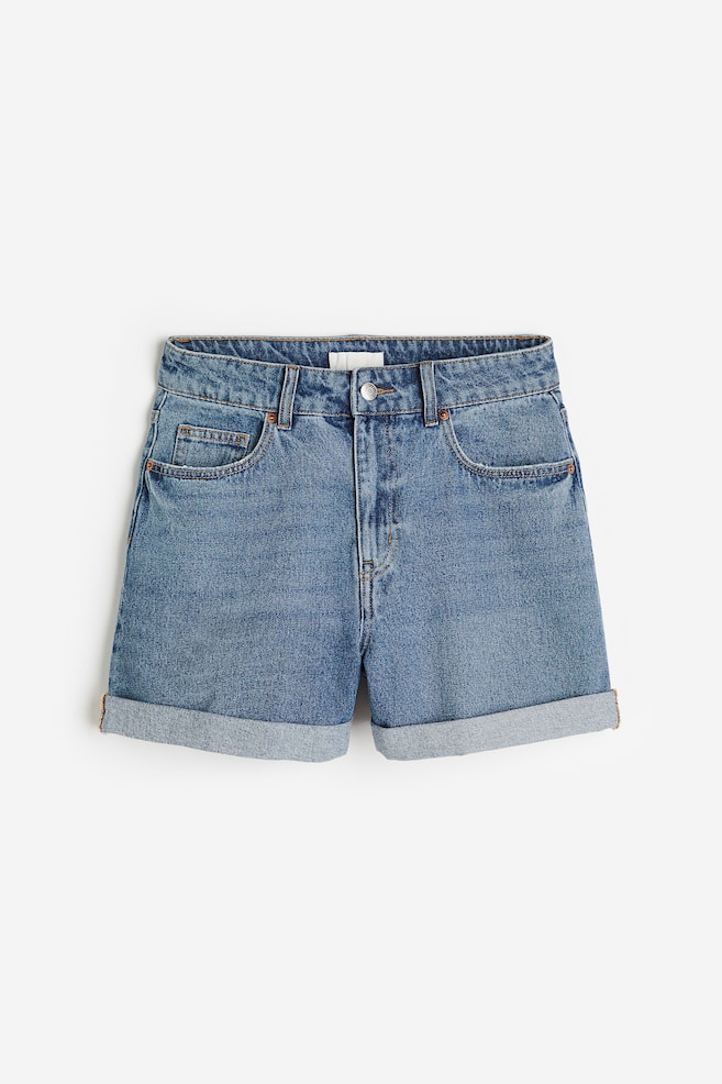 Mom High shorts i denim - Denimblå/Lys denimblå/Denimblå/Sort/Washed out - 2