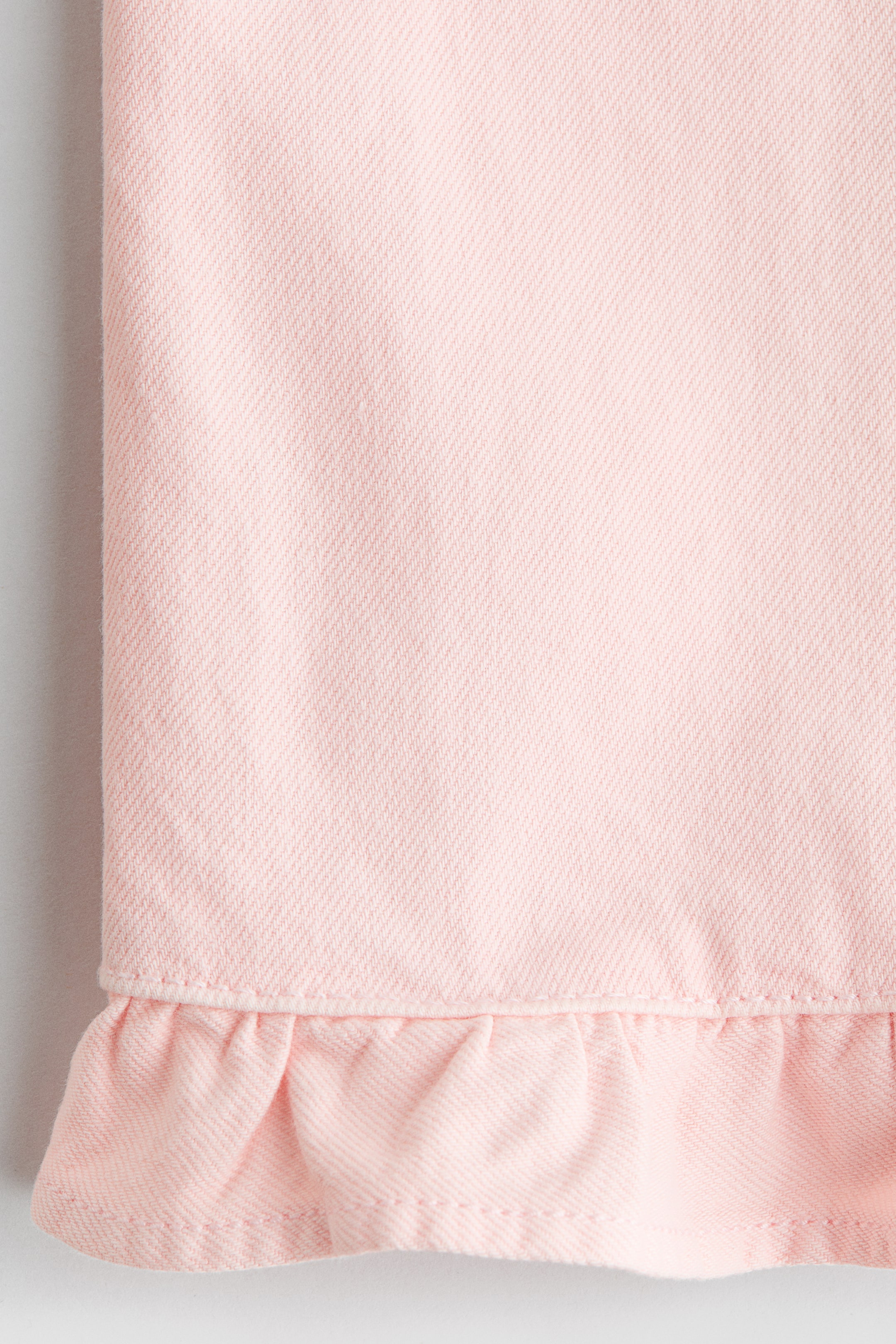 Light pink Ruffle-Trimmed Cotton Pants for kids | H&M US