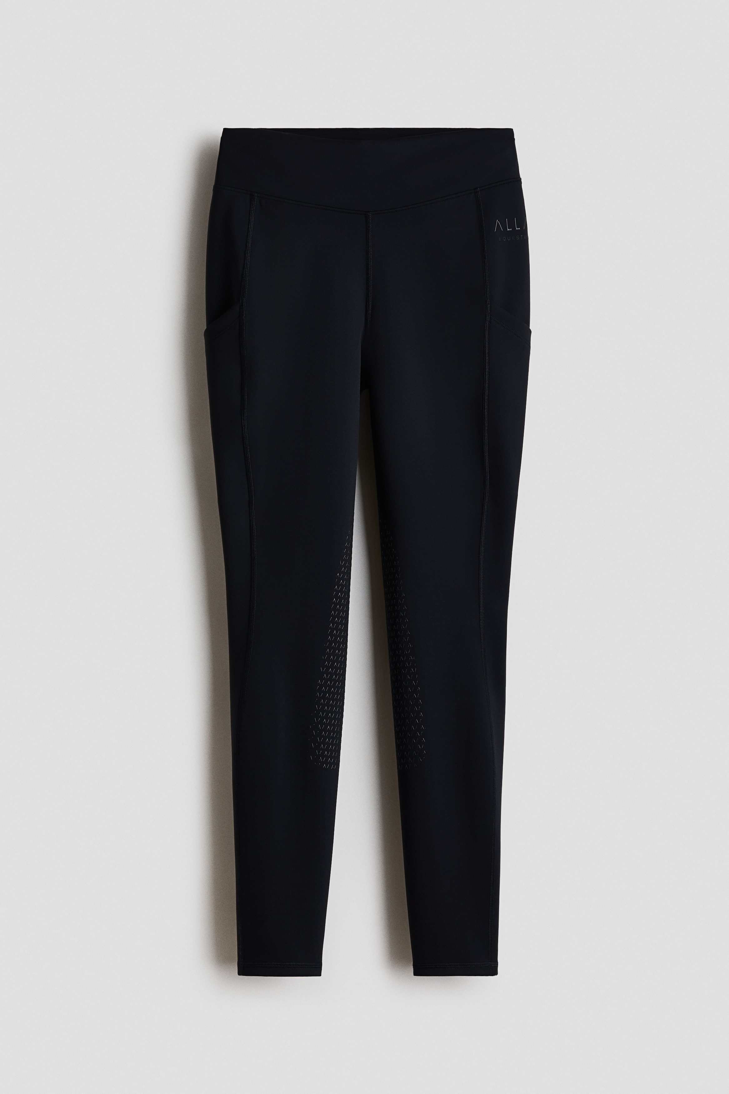 Leggings da equitazione con grip alle ginocchia - Blu navy/Nero