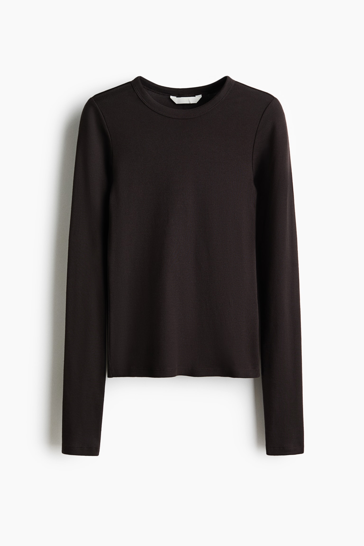 Long-sleeved jersey top - Dark brown/Navy blue/Black/Dusty brown/Light pink/White/Dark brown/Blue-grey - 2