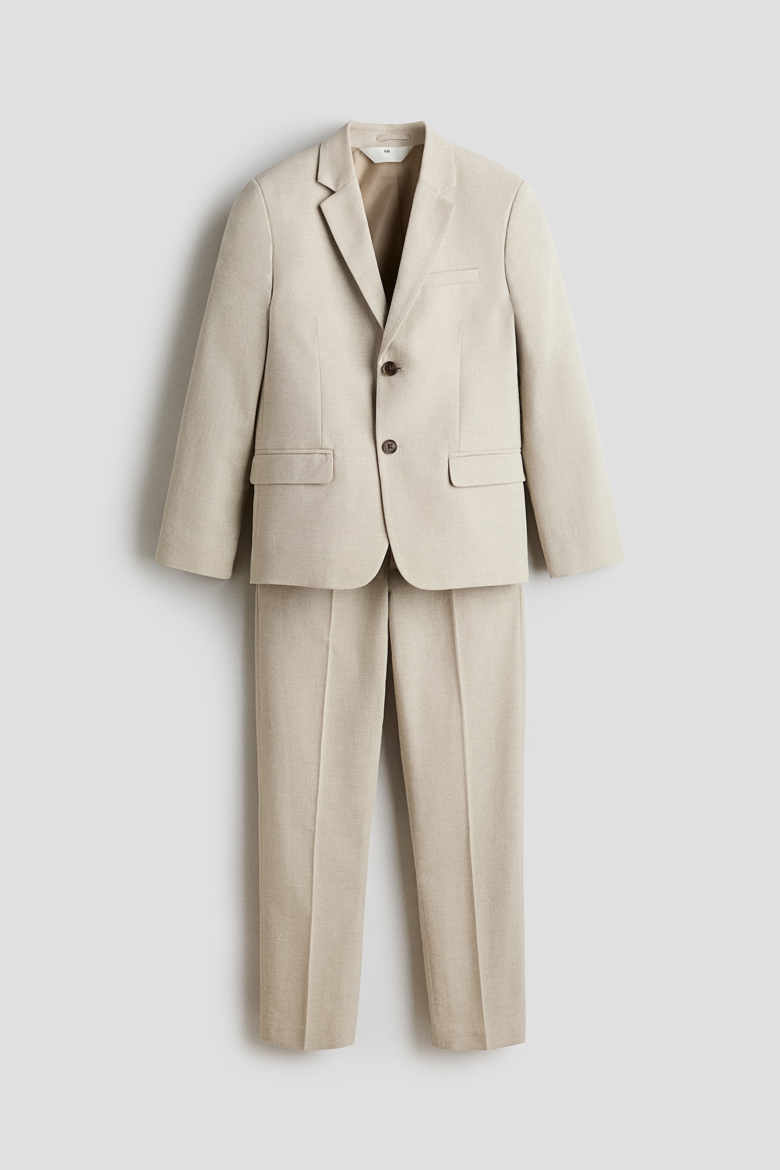 Anzug aus Leinengemisch - Hellbeige/Marineblau/Helles Mattblau - 2