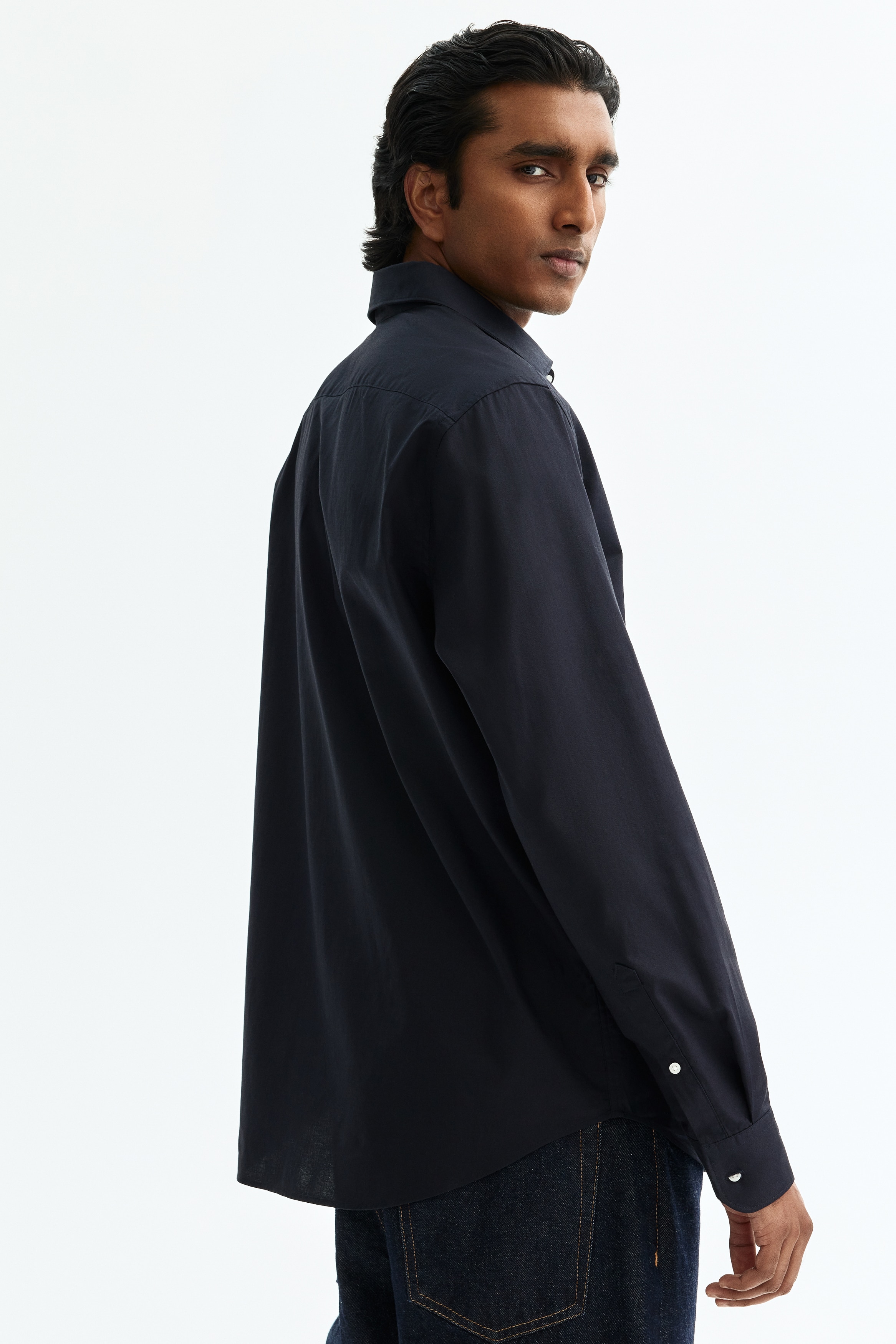 h&m blue dress shirt Relaxed Dress Shirt main image 1