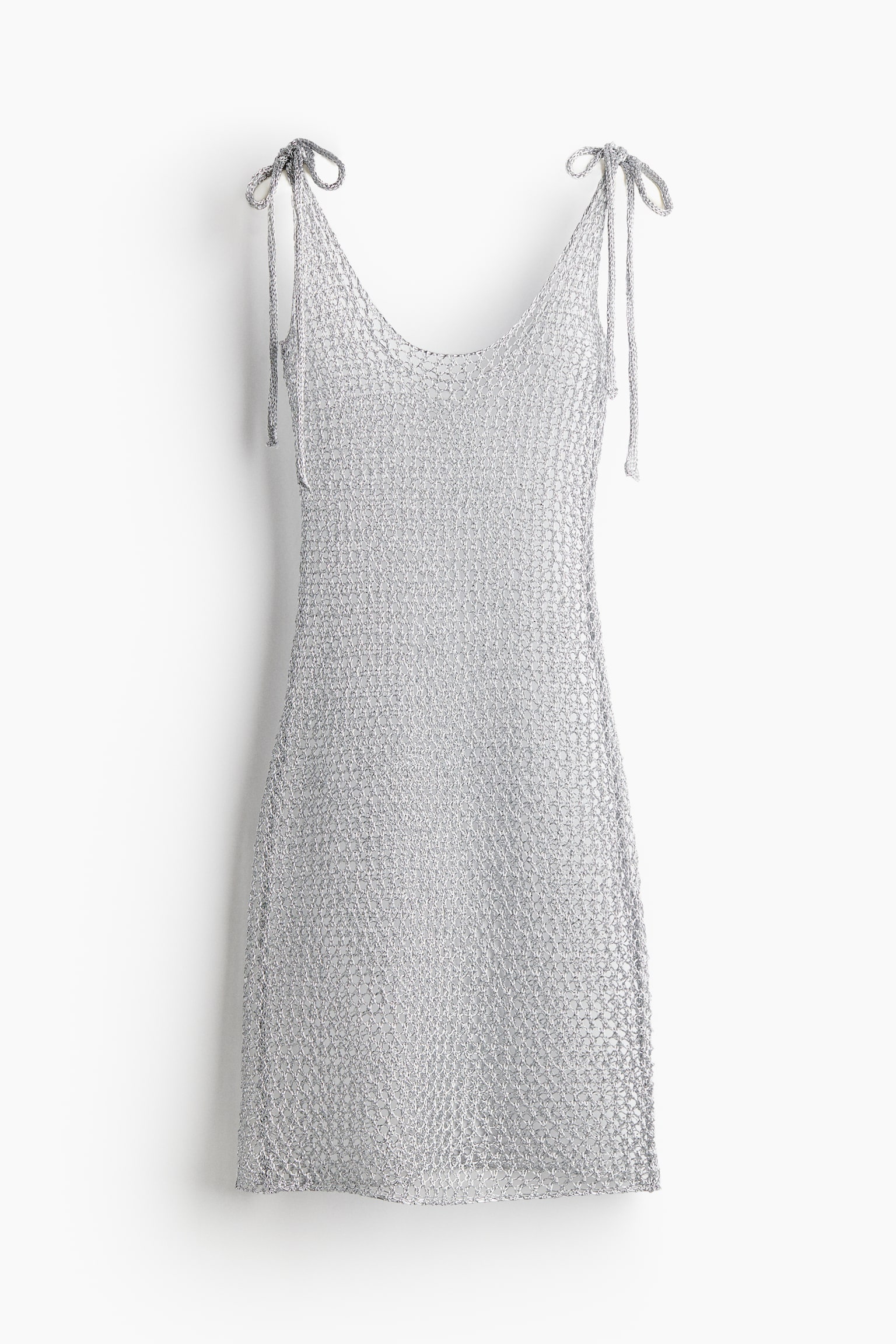 Metallic Beach Dress - Silver colour - 2