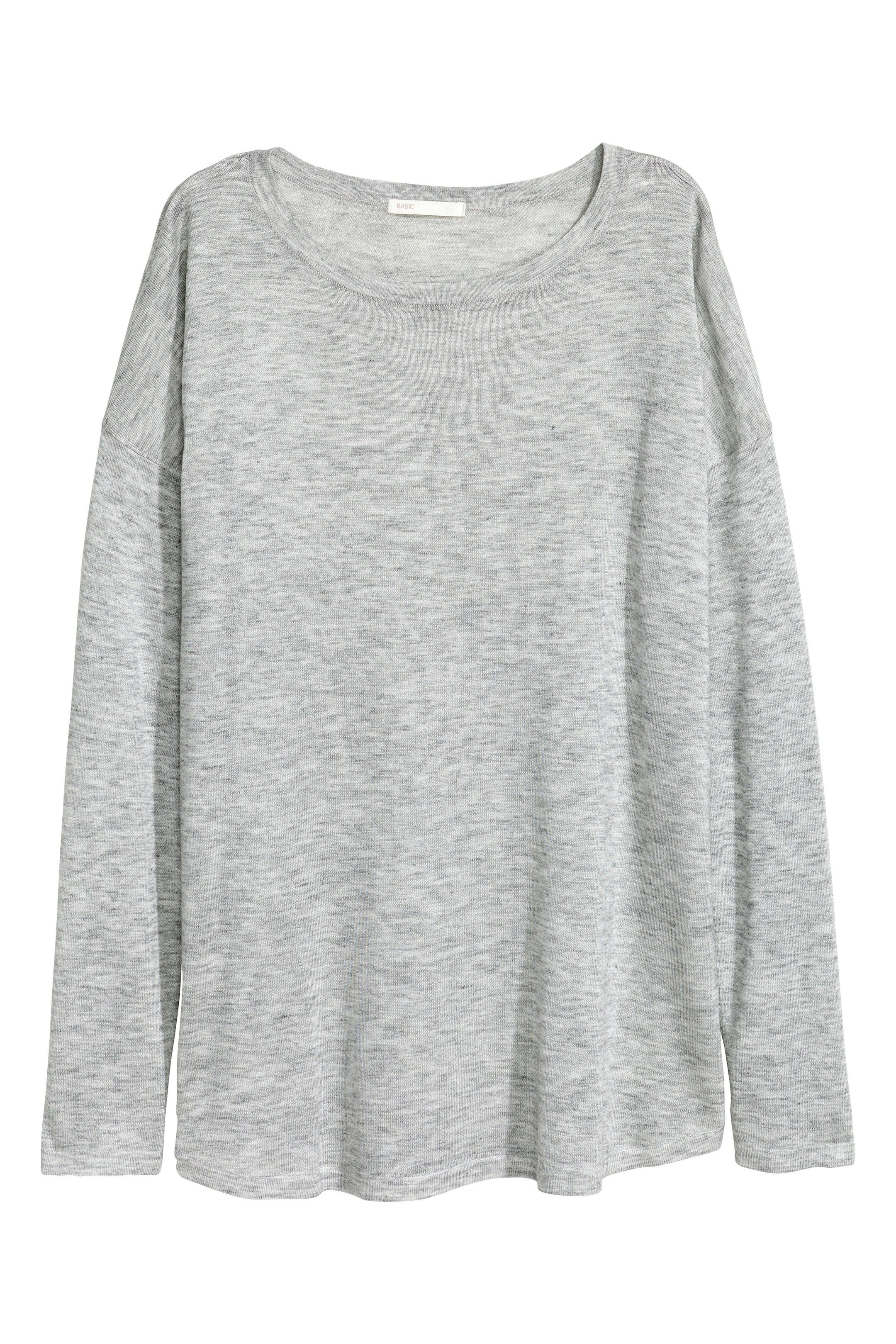 View larger image: Fine-knit jumper - Light grey marl - Ladies | H&M GB 1