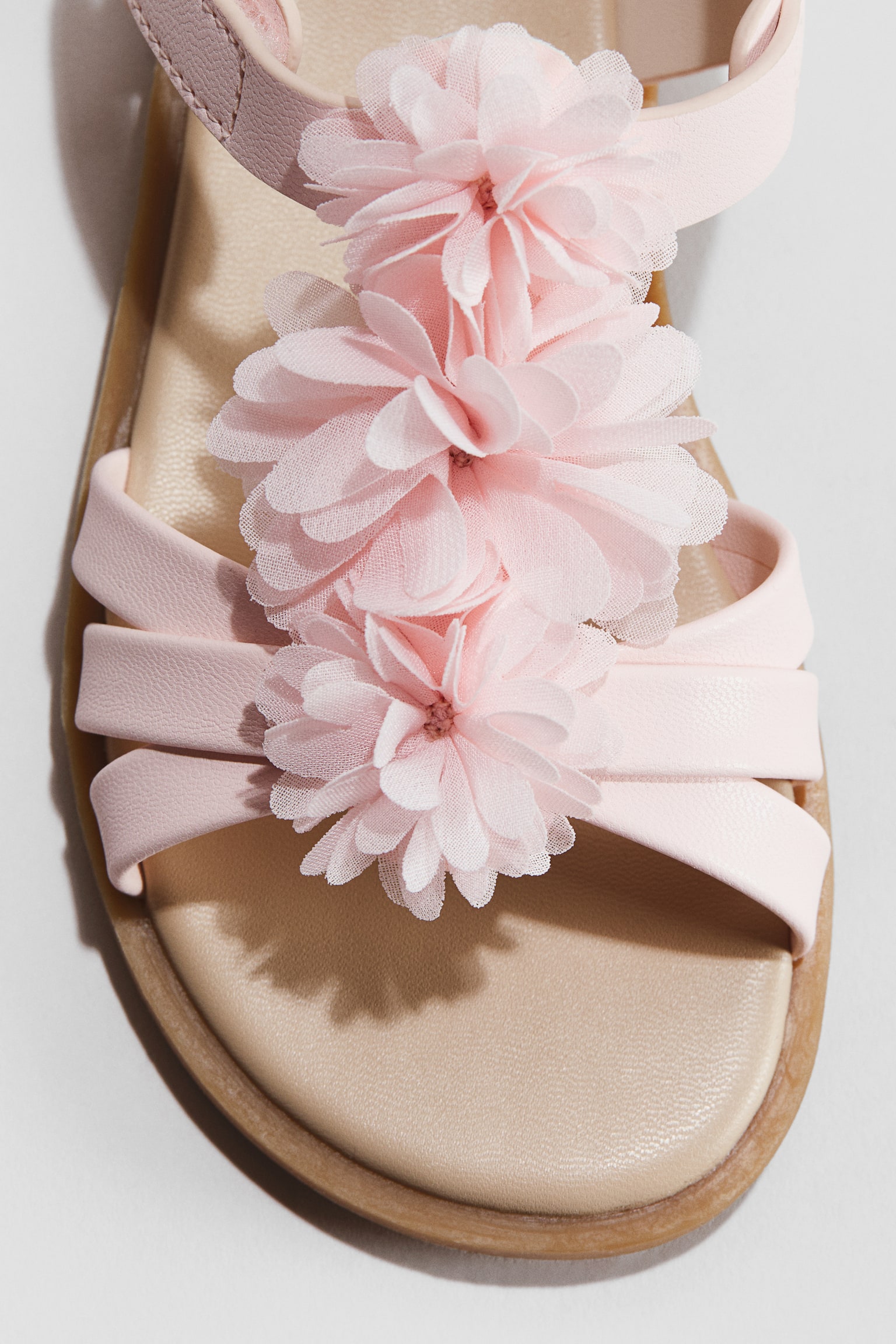 Sandales avec application-Rose/fleurs - 2