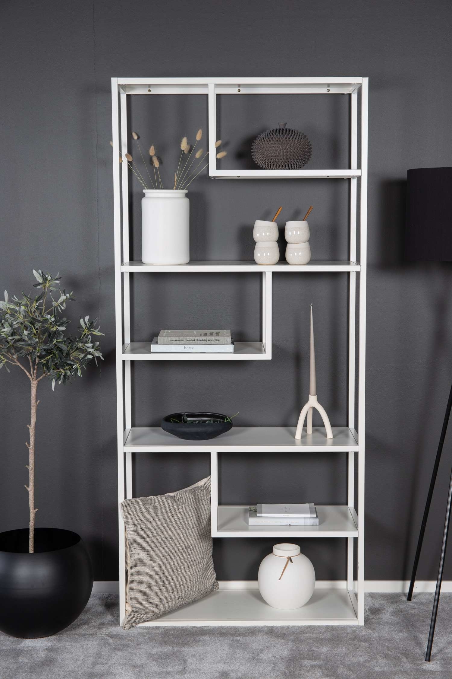 Staal Shelf - Steel, White/Steel, Light Grey