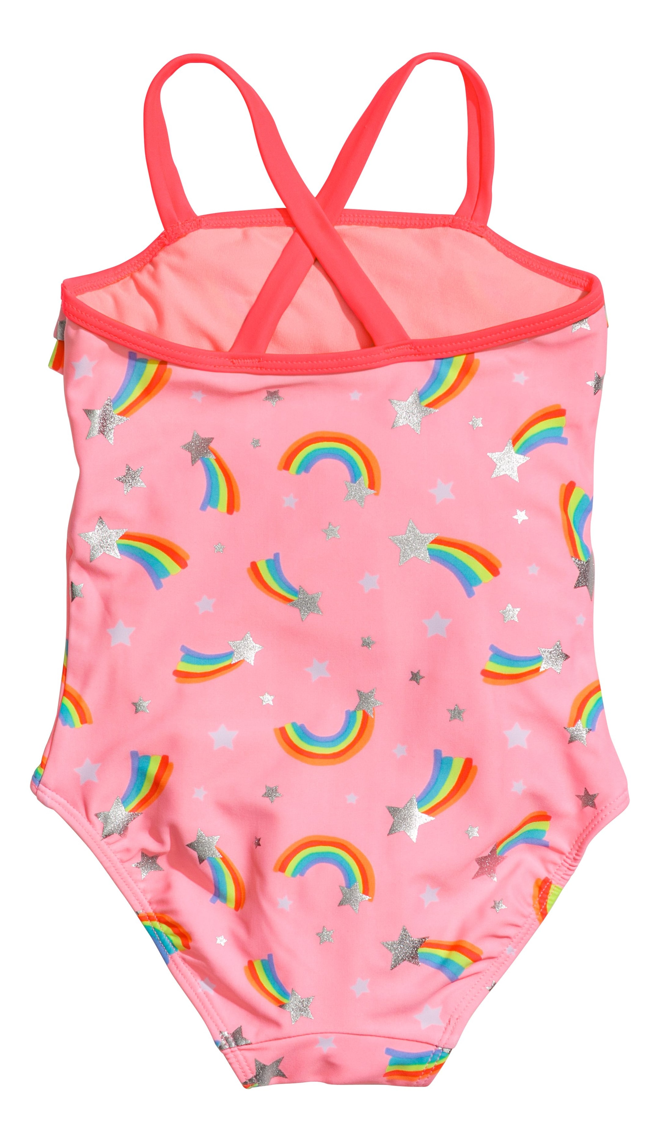 Zobacz większy obraz: Kostium kąpielowy z falbanką - Jasnoróżowy/Gwiazdy - Dziecko | H&M PL 1