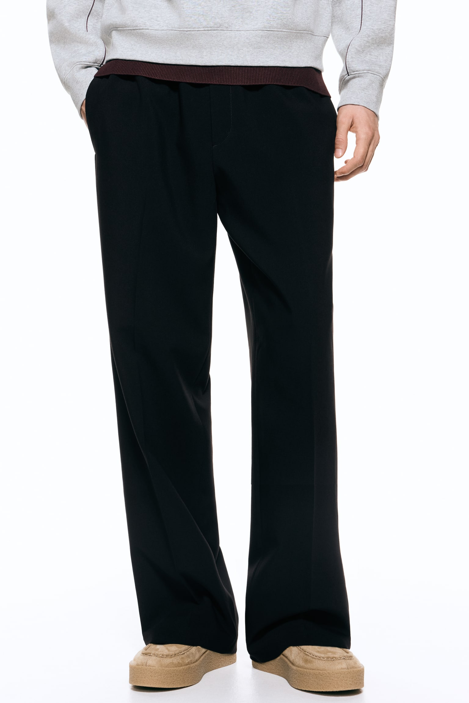 Quần dài Relaxed Fit - Màu đen/Màu be đốm/Màu xám đậm - 8