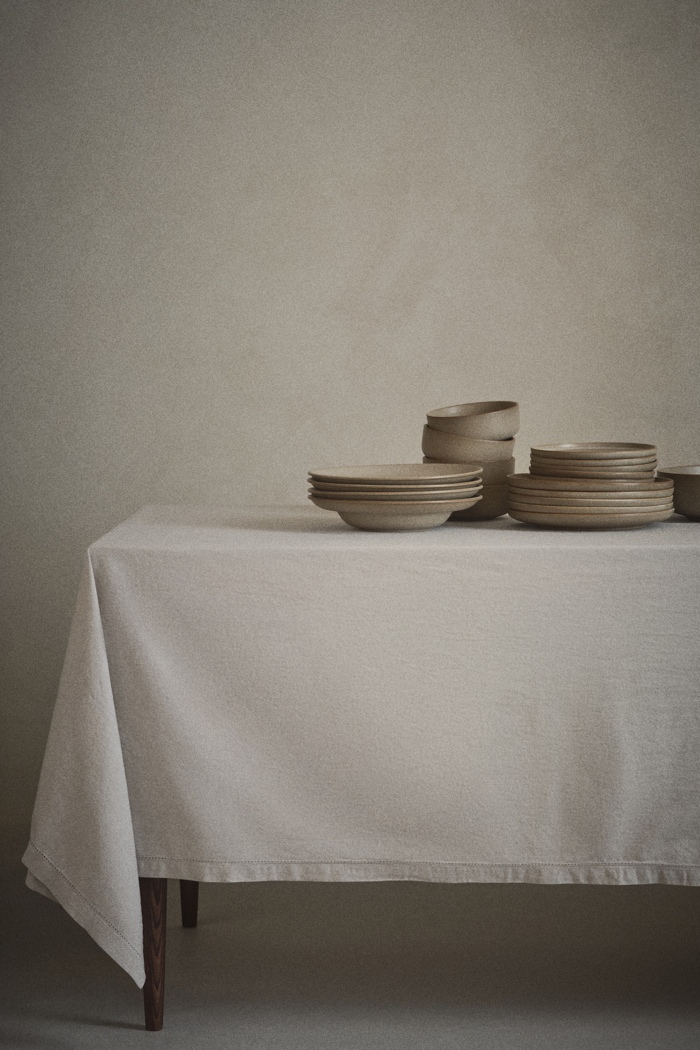 Cotton tablecloth-Beige chiaro