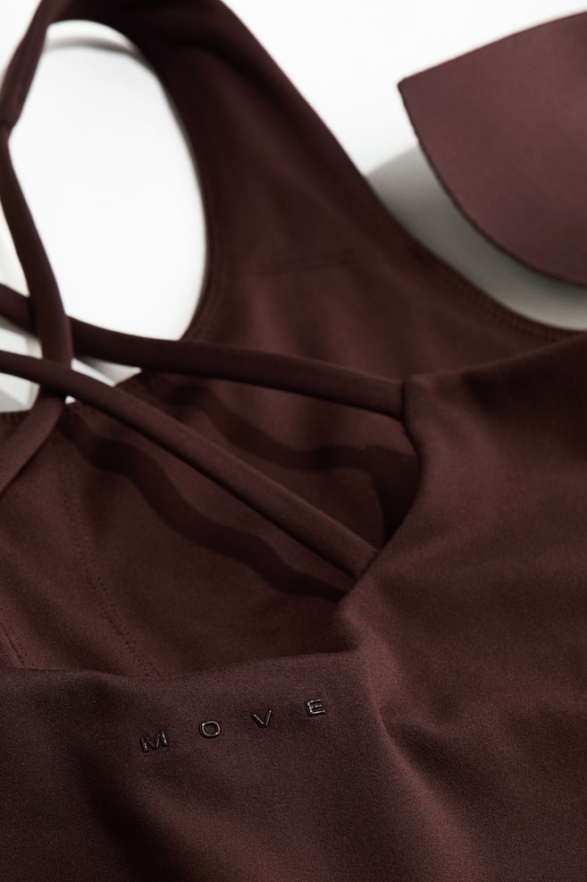 Sports vest top with SoftMove™-Warm brown - 3