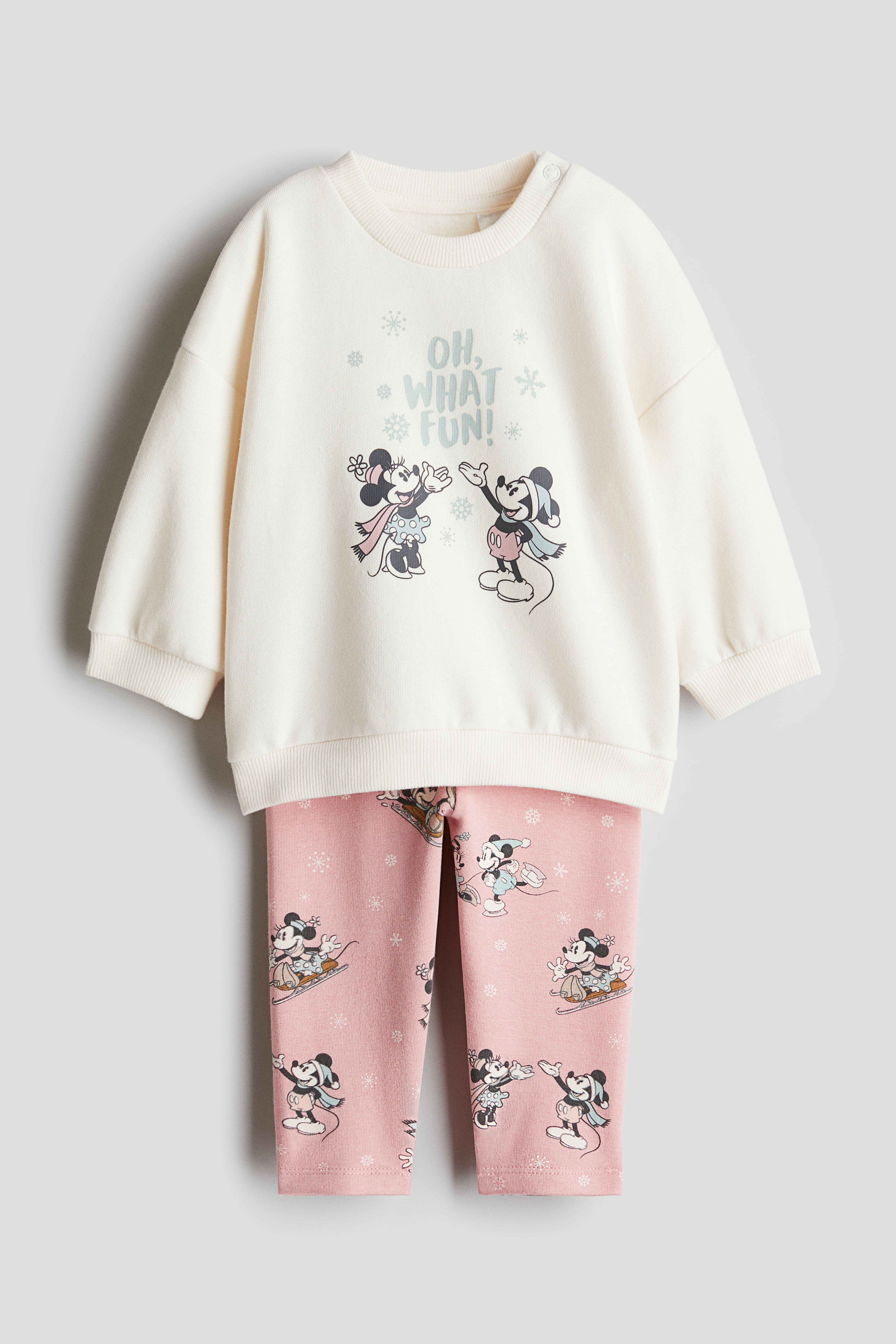 プリントコットンパジャマ - ホワイト／ミニーマウス - Kids | H&M JP