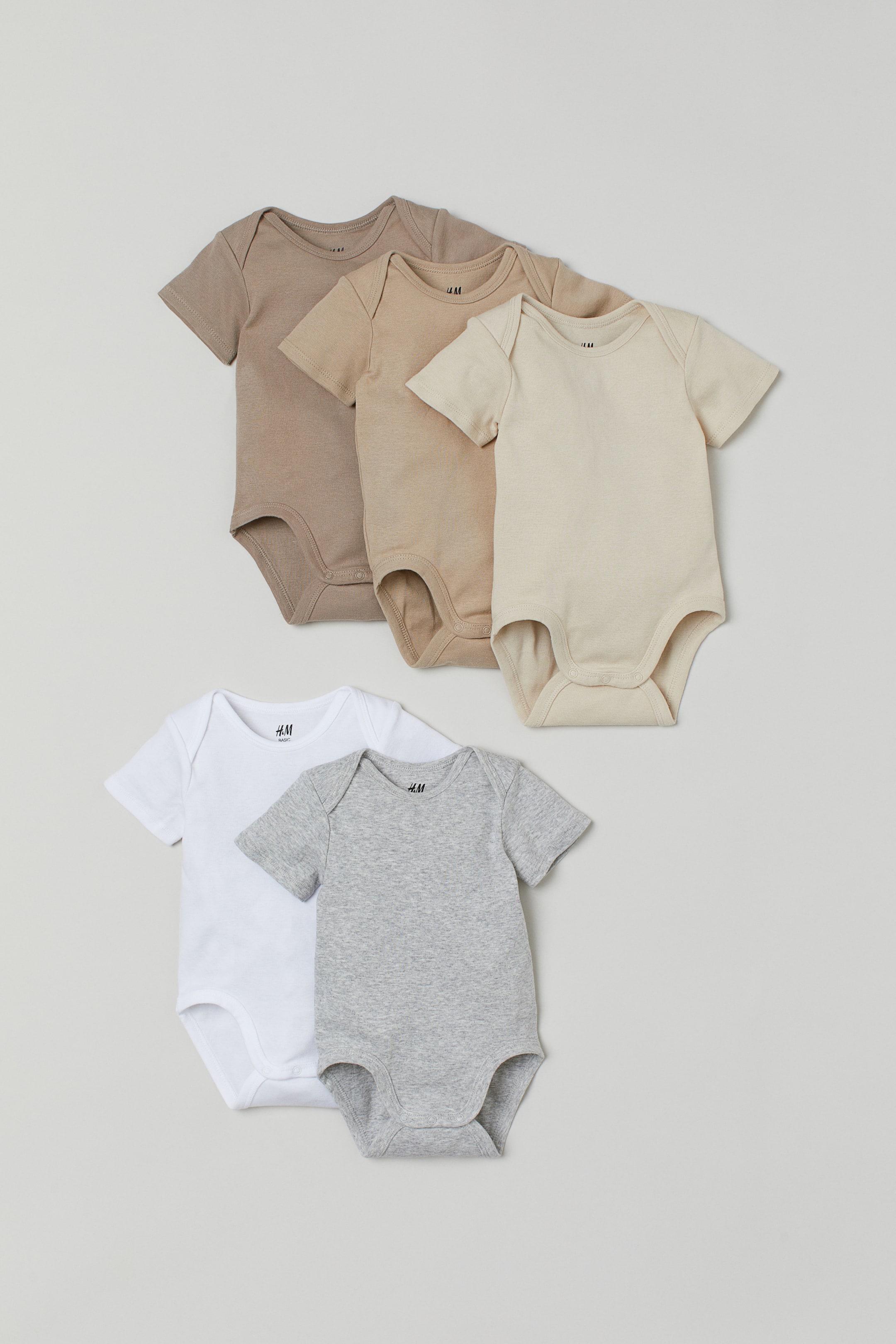 View larger image: 5-pack bodysuits - Beige - Kids | H&M IN 1