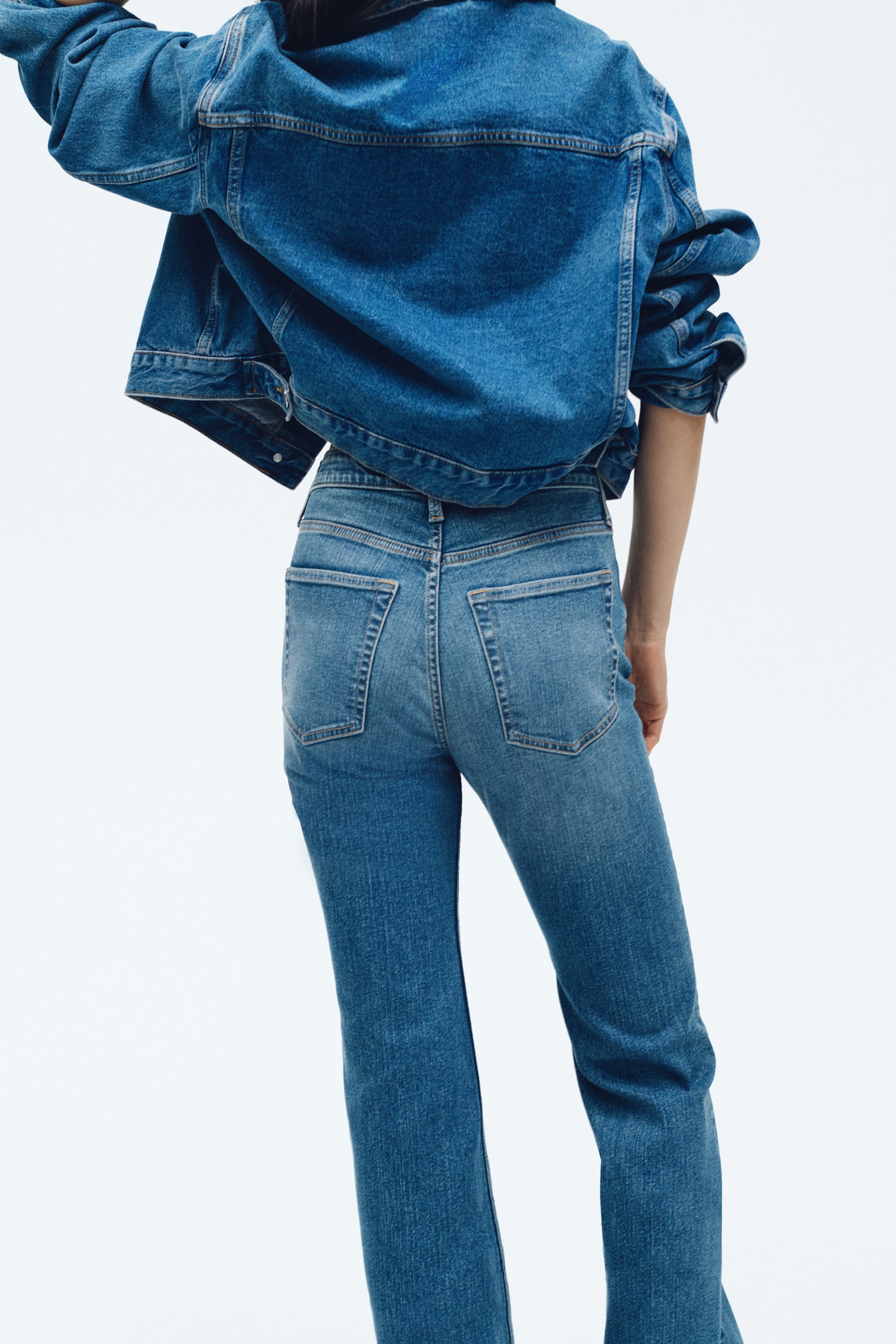 Voir une image plus grande: Jean évasé taille haute - Bleu denim - FEMME | H&M CA 3