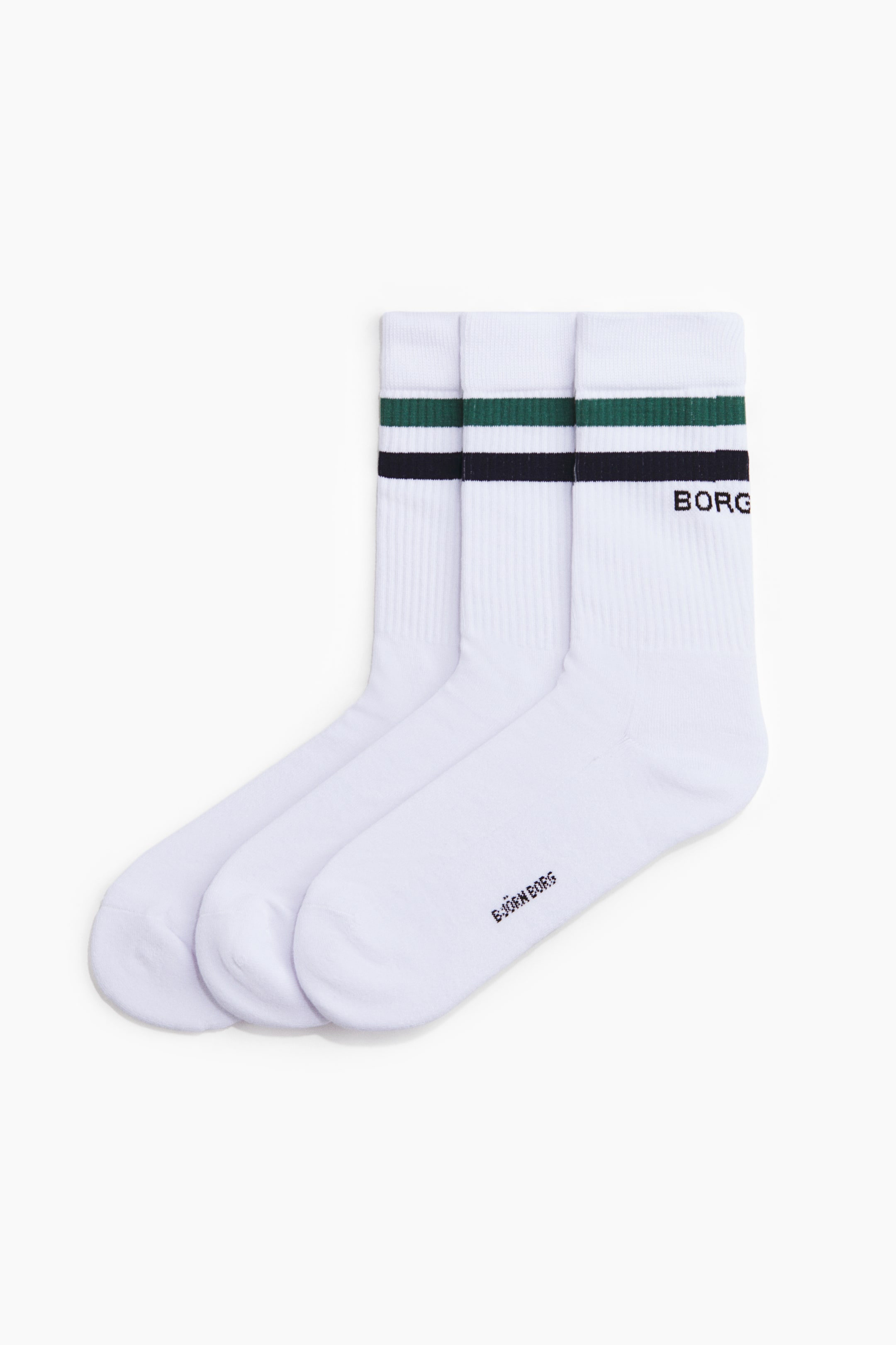 Visa större bild: Core Crew Sock 3p - White - Björn Borg - HERR | H&M SE 1