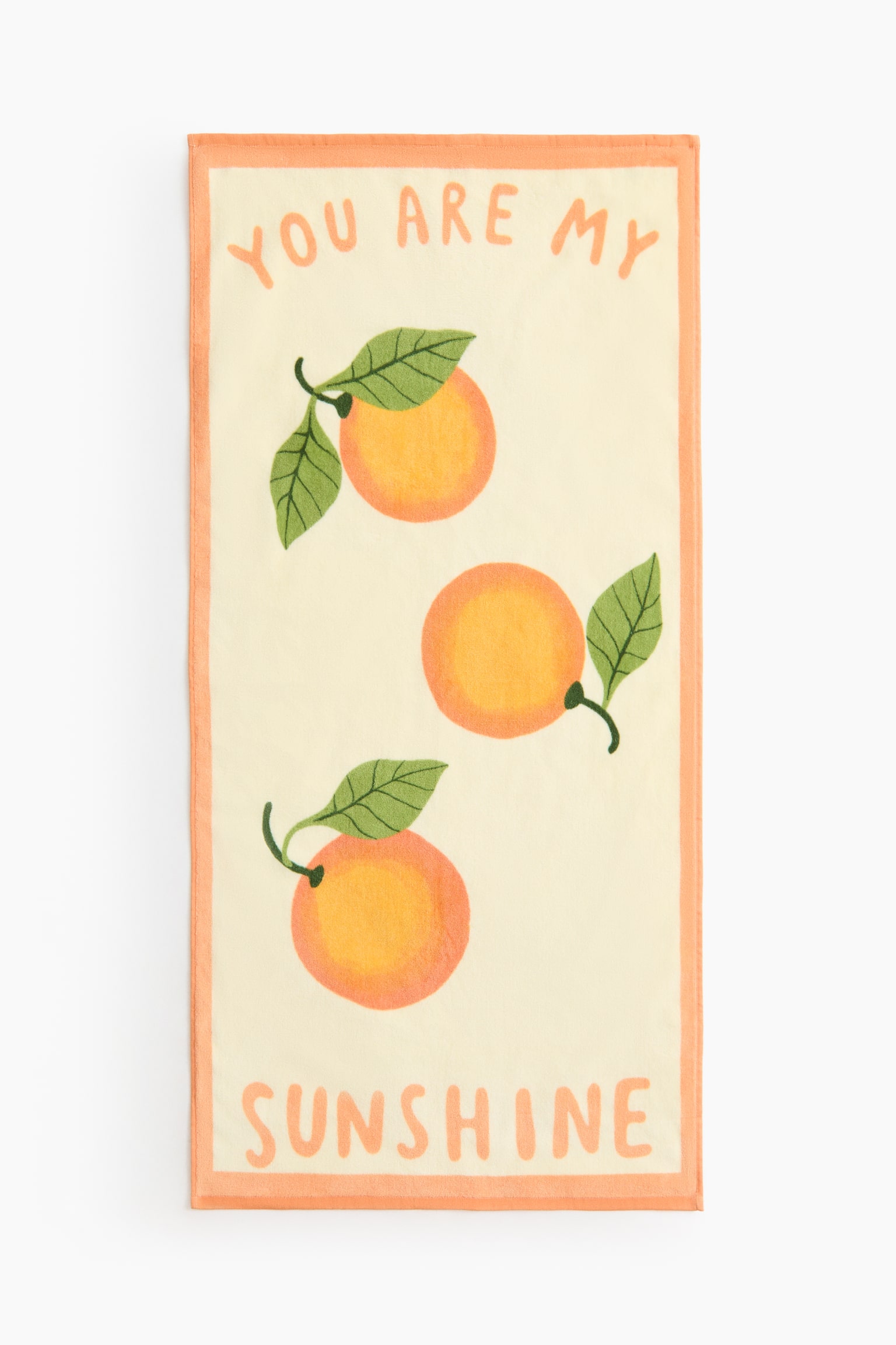 Patterned bath towel - Light yellow/Oranges/White/Spotted/Light beige/Lemons/White/Vehicles/Light beige/Unicorns/Pink/Strawberries/Cream/Dinosaur/Green/Triceratops/Light beige/Dinosaurs/Turquoise/Paradise/Light beige/Map - 3