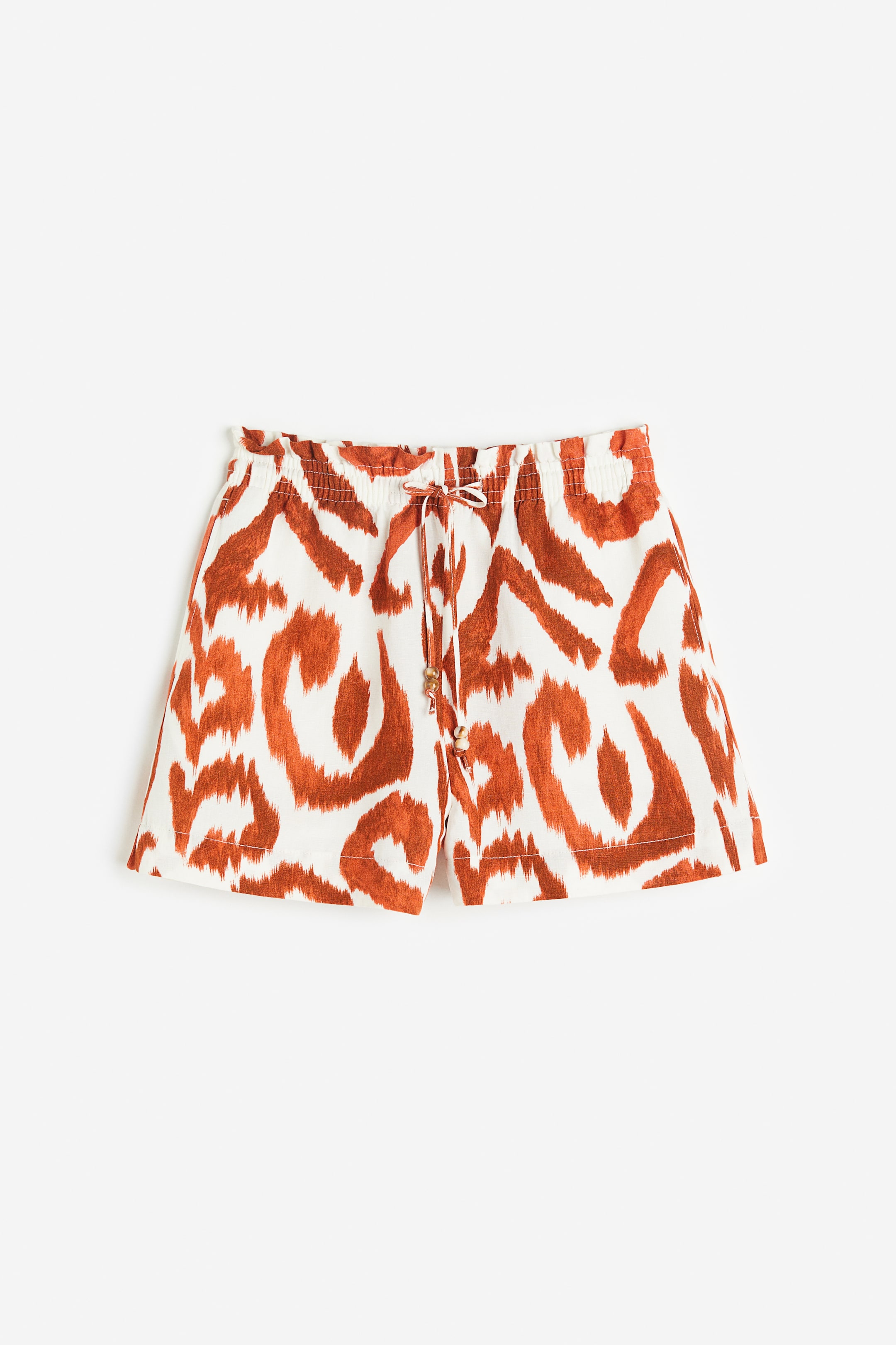 Linen-blend Paper-bag Shorts