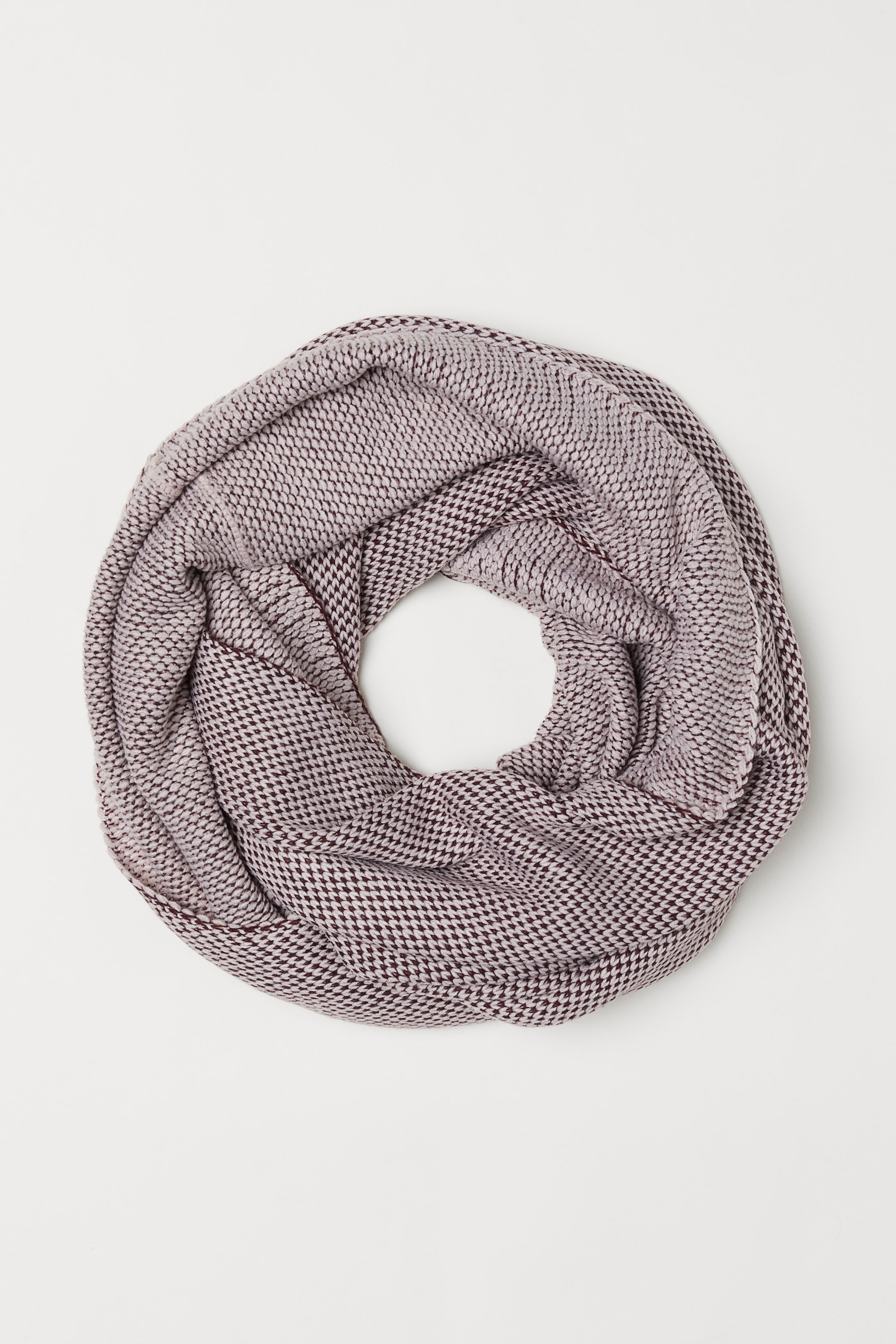 Nagyobb kép megtekintése: Kötött csősál - Púderrózsaszín/sötétszürke - NŐI | H&M HU 1