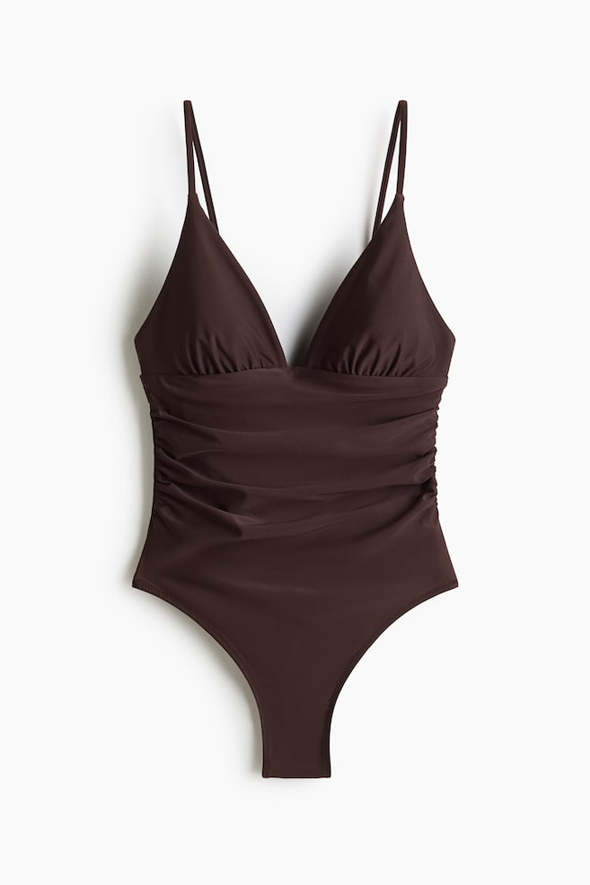 Medium Shape Swimsuit - Dark brown - 1