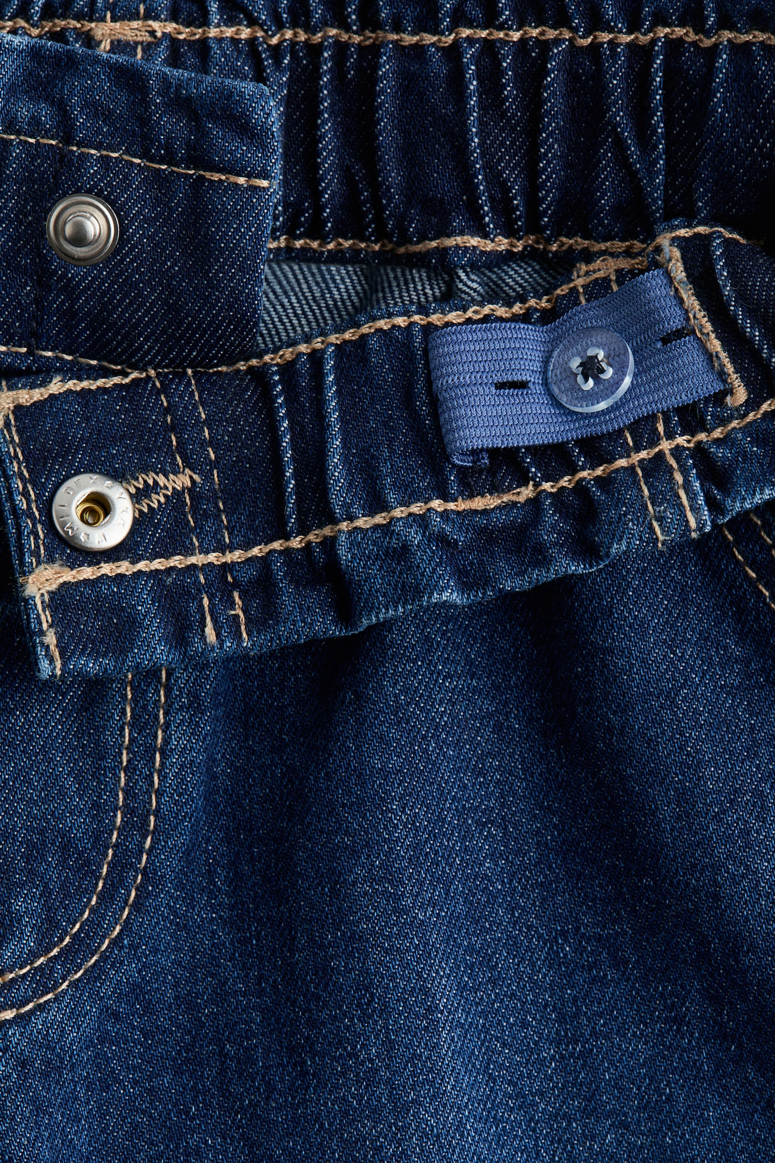 Džíny paper bag Wide Leg - Denim blue/Světle růžová/Světle béžová/květy/Denim blue/Denim blue/Světlý denim blue/Světle zelená khaki/Sepraný černý denim/Béžová/Světle růžová - 2